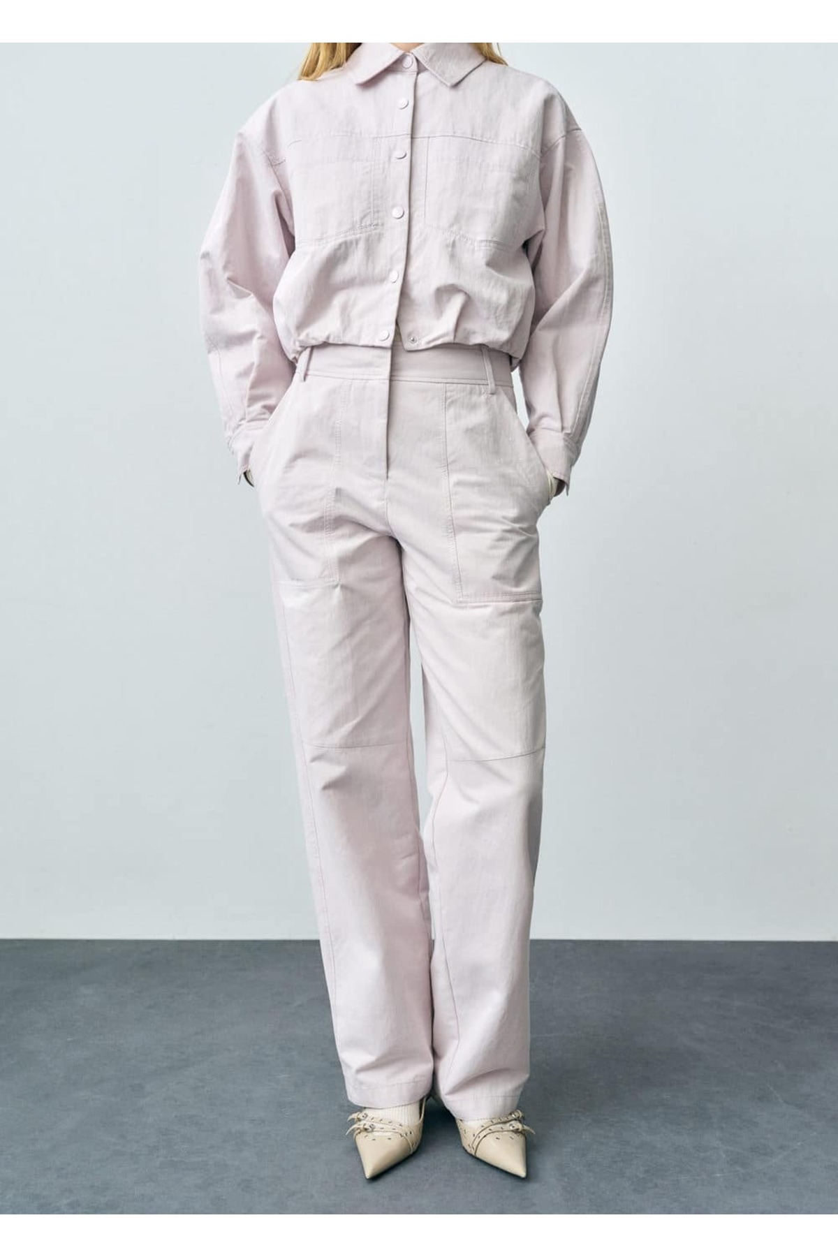 Dekoratif dikişli wideleg pantolon