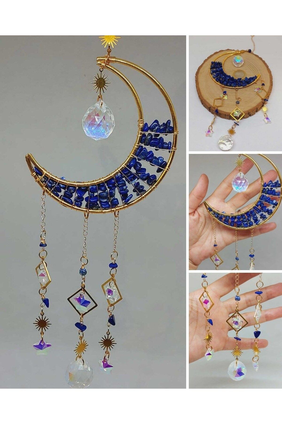 Yasamtohumu Ay Sembollü Lapis Taşlı Güneş Kapanı (55866)