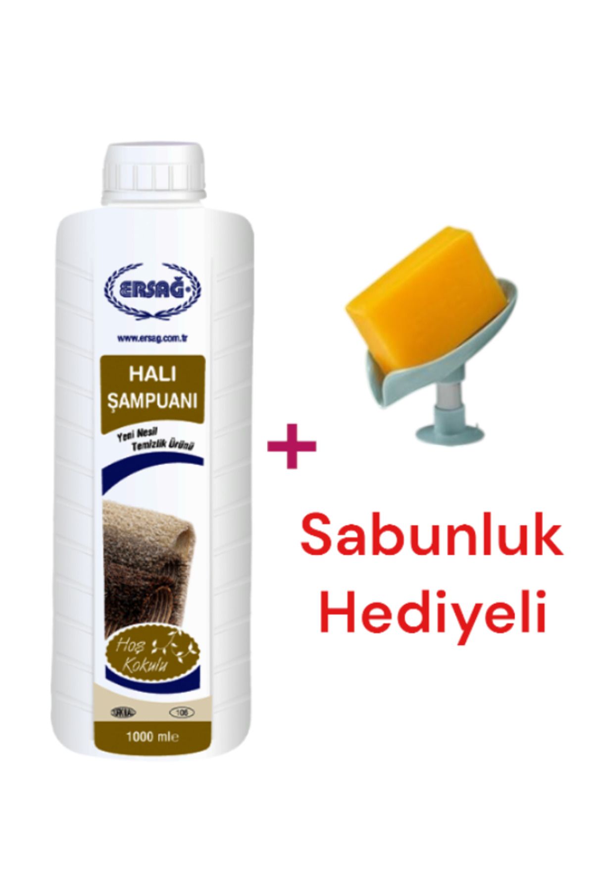 Ersağ Halı Şampuanı 1000 ml Sabunluk Hediyeli