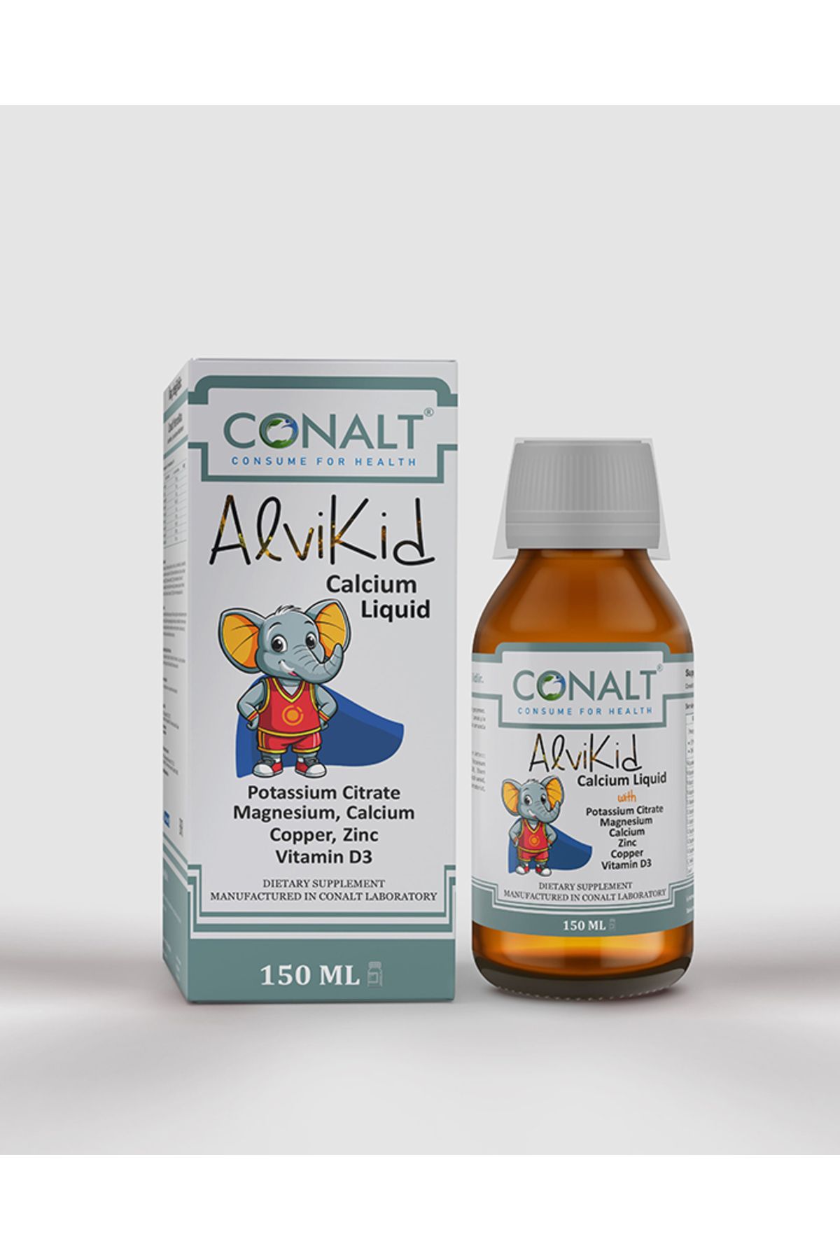 CONALT CONSUME FOR HEALTH Conalt Alvikid Kalsiyum 150 ml Çocuklarınızın Sağlıklı Gelişimi Için Güçlü Bir Temel