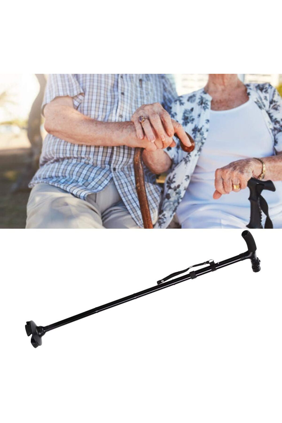 AWH-Collapsible Cane, Anti-Shock Foldable Walking Stick, Balancing Mobility Aid for Elderly 6