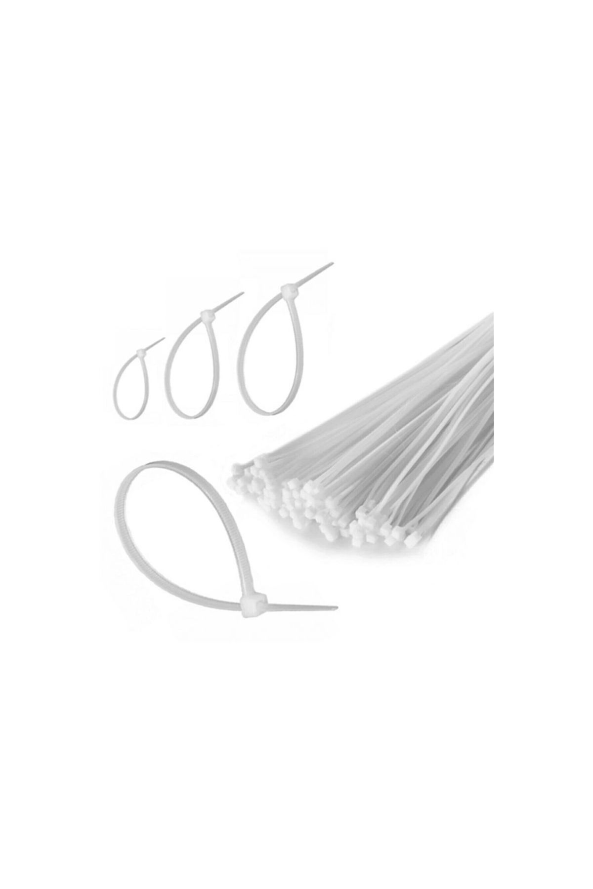 Narnuga 100 Adet Plastik Cırt Kelepçe Kablo Bağı Kablo Düzenleyici-4.8 X 380 MM (4887)