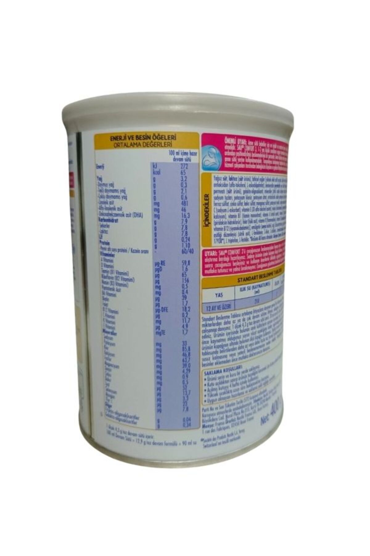 SMA Comfort 3 (1-3yaş) Numara 400 Gr Bebek Devam Sütü fotoğrafı 2 (önizleme)