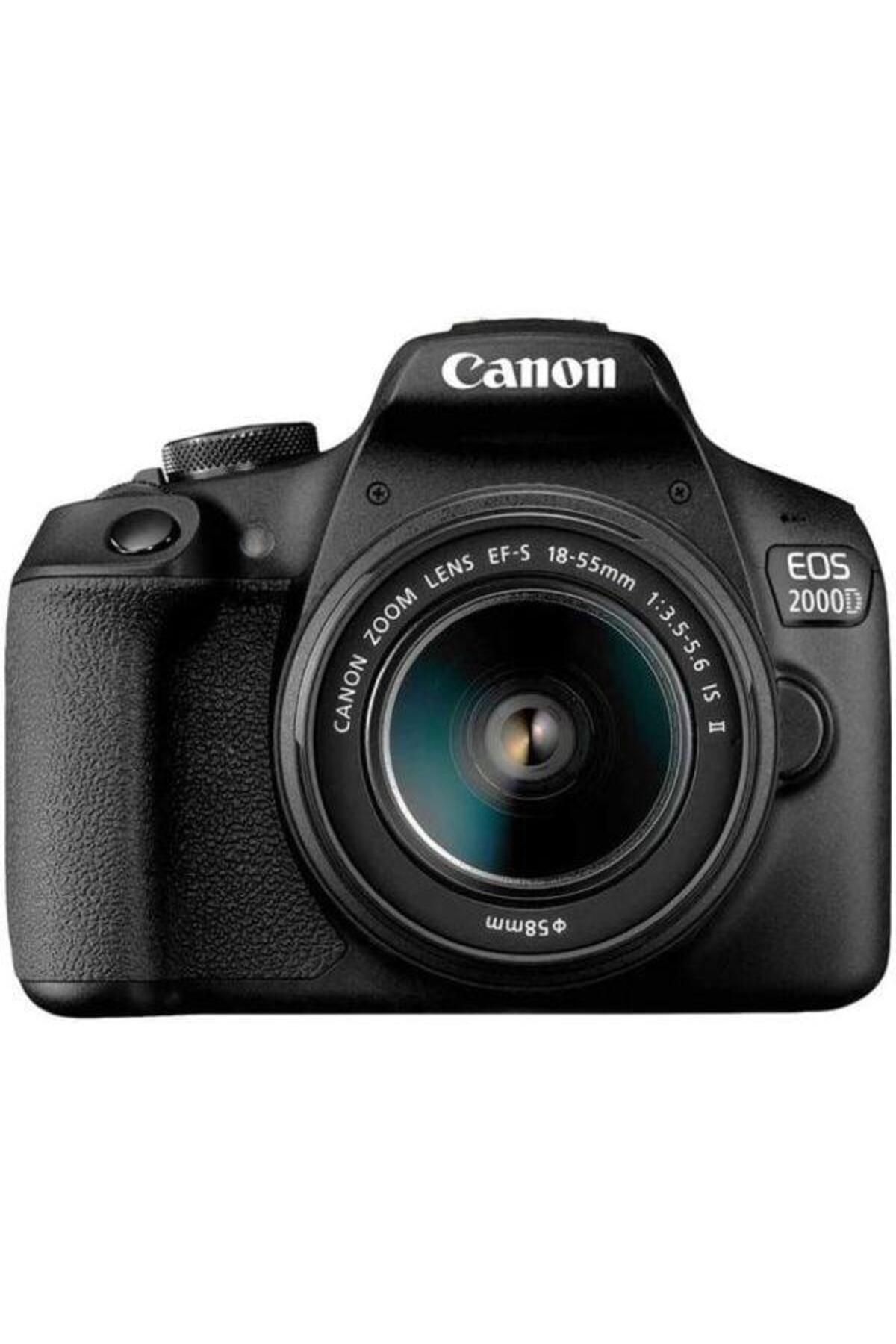 Canon-هيكل كاميرا رقمية SLR EOS 2000D باللون الأسود + مجموعة 18-55 مم DCIII + عدسة EF 50MM 1.8 STM 1