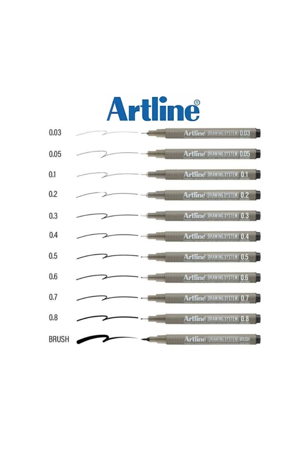 artline-23Fn Model Technical Drawing Pen - Black, Flexible and Precise, for Drawing with Brush Tip 4