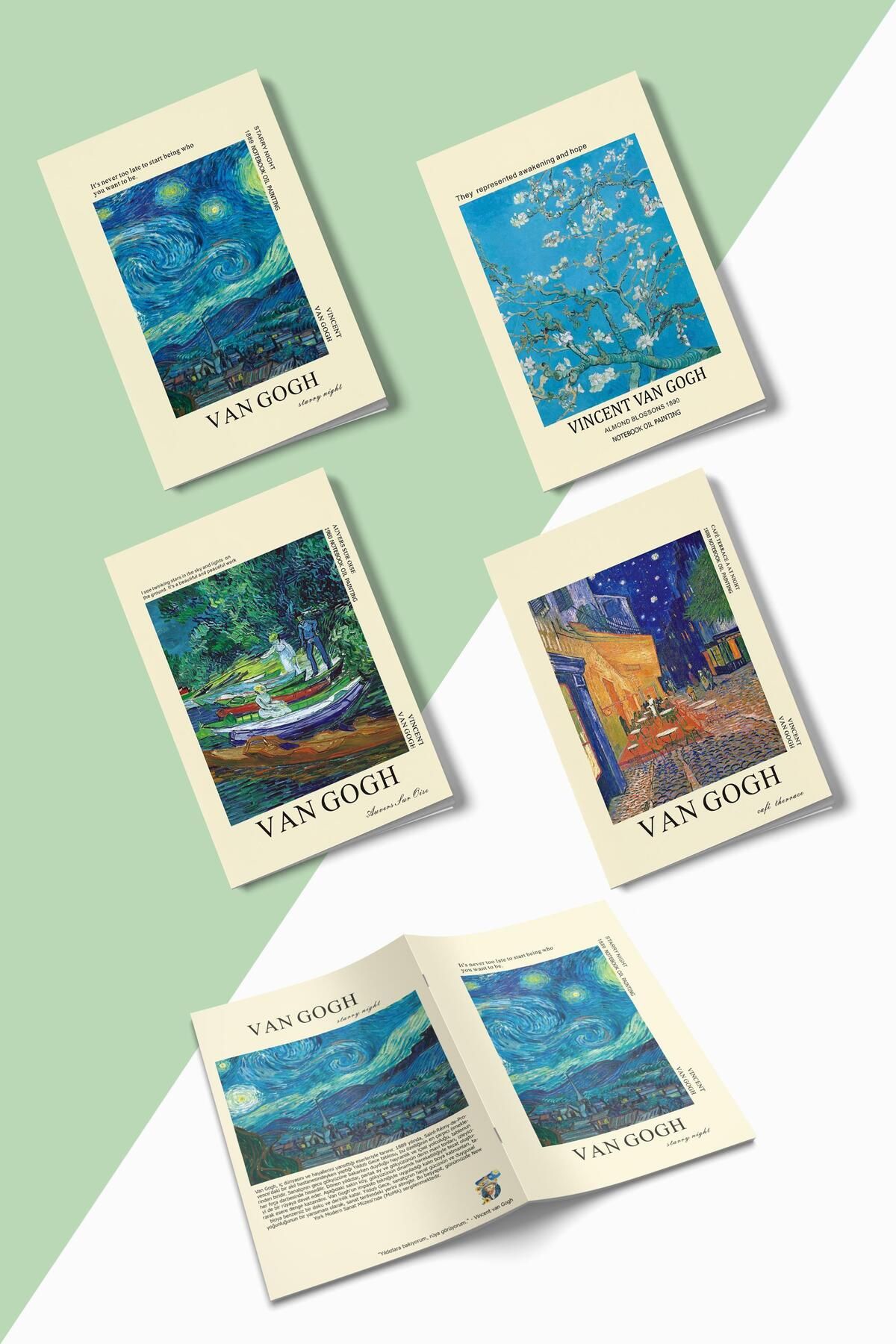 Buka Shops-Van Gogh Notebook Set - A5 - 4 Pack Line Notebook - Wire Stitched 6