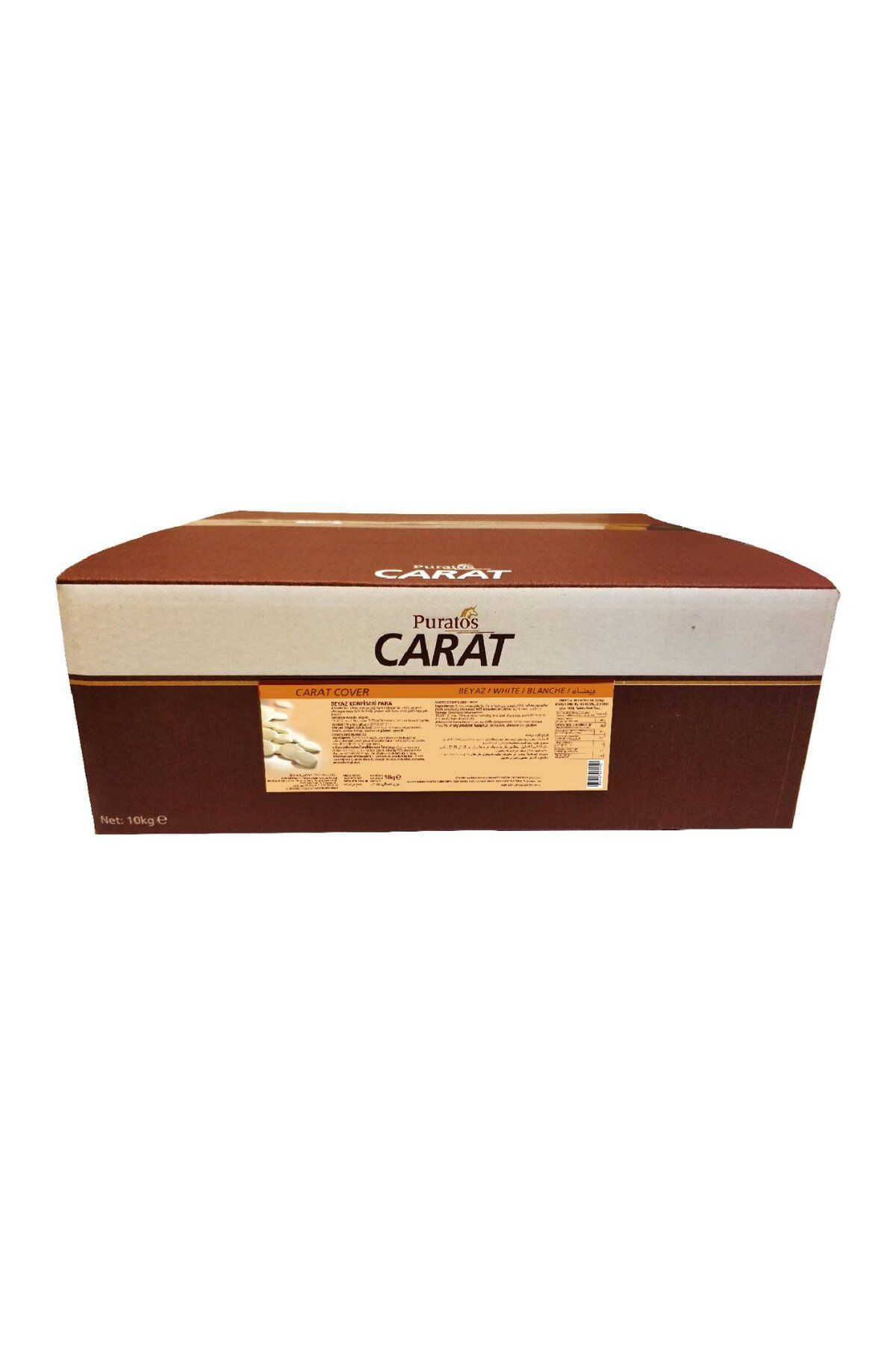 Puratos Carat COVER BEYAZ KONFİSERİ PARA ÇİKOLATA 10 KG.
