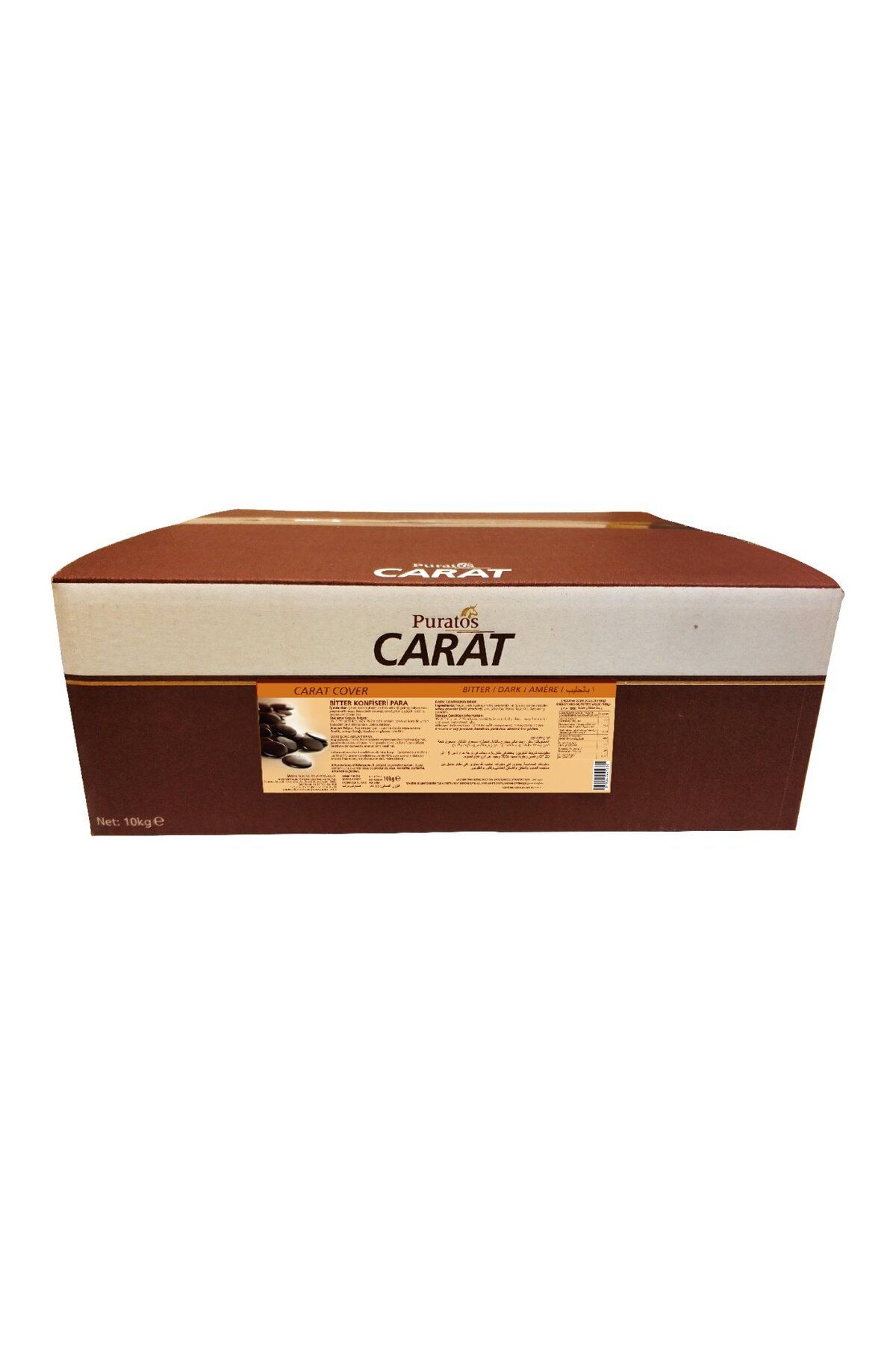 Puratos Carat COVER BİTTER KONFİSERİ PARA ÇİKOLATA 10 KG.