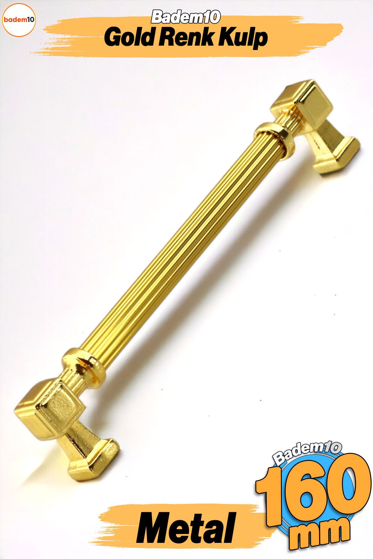Badem10 Mâner Din Metal Talas Gold Gold 160 Mm - 16 Cm Mobilier Bucătărie Sertar Dulap Dulap Mâner Mâner - One Size