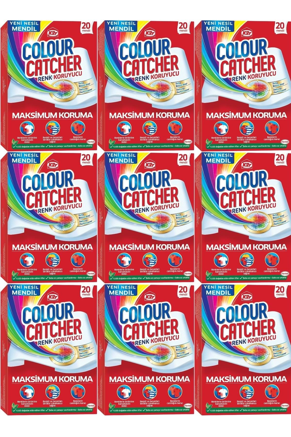 K2R Colour Catcher Renk Koruyucu Mendil 180 Li Ekonomik Pk (9PK*20)
