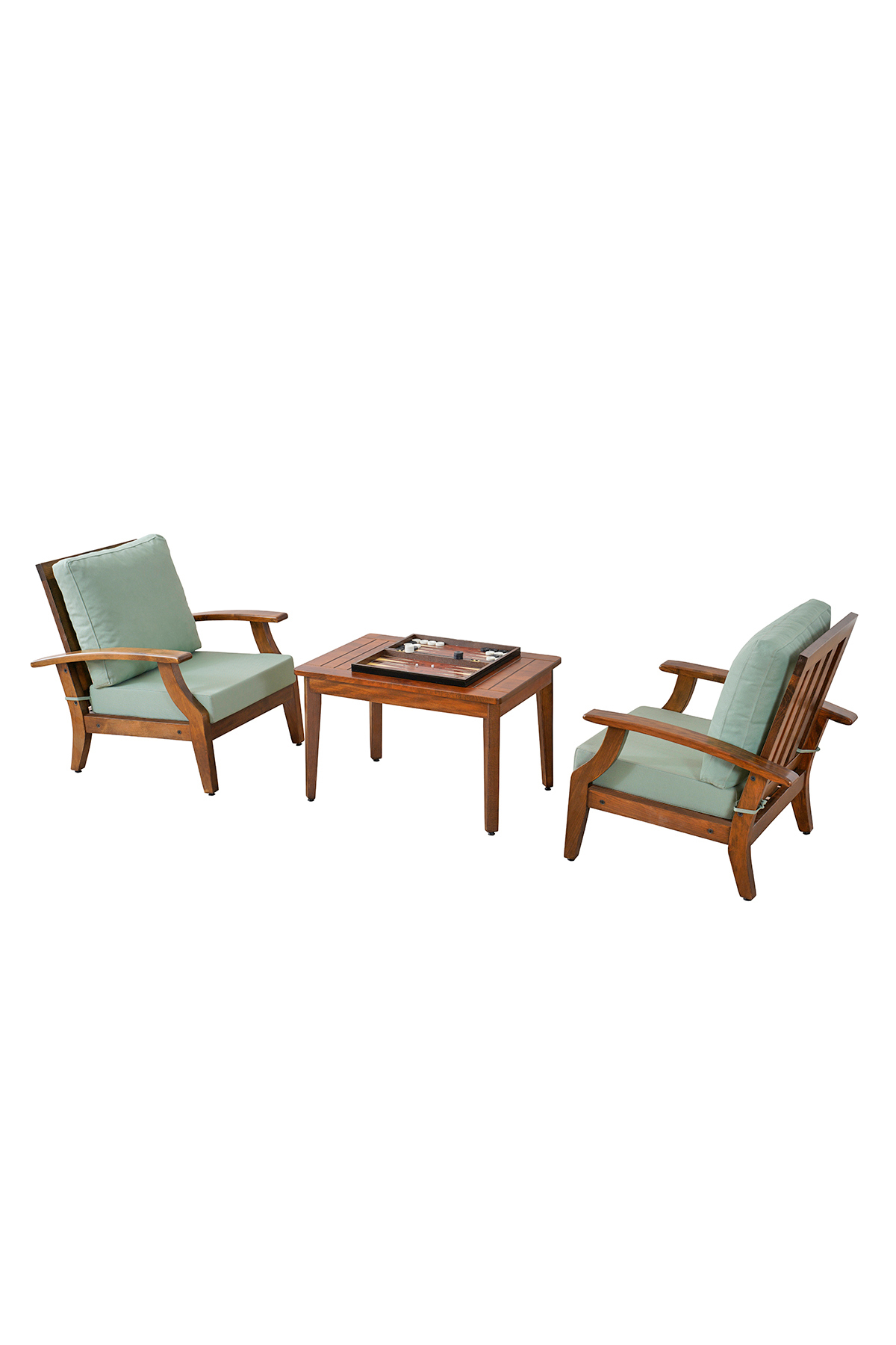 Balcony Garden Terrace Set Furniture Seating Group Table Chair Armchair Sofa Green Cushion Sofa 11s
