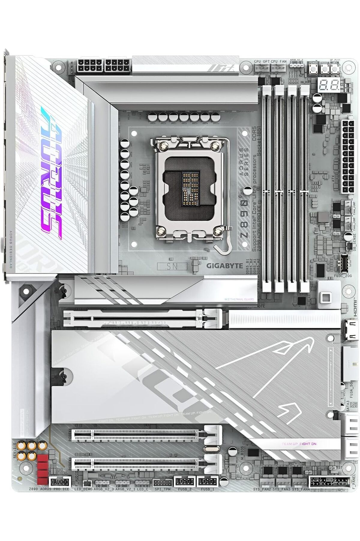 Gigabyte-Aorus Elite Wifi7 Ice - Motherboard Intel Lga1851 Atx Z890 5