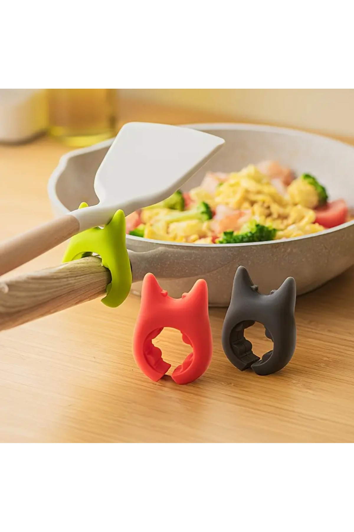 Hayveys 1 Adet Isıya Dayanklı Silikon Kepçe Kaşık Tutucu Stant