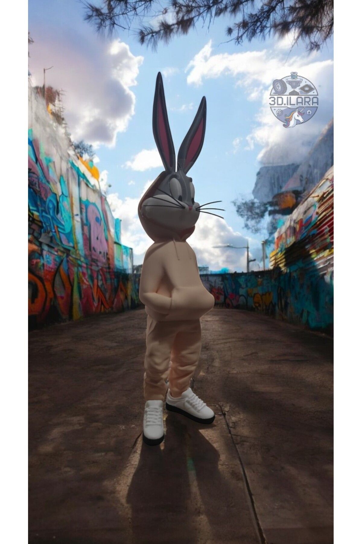 3D ilara Bugs Bunny Figürü 36 cm
