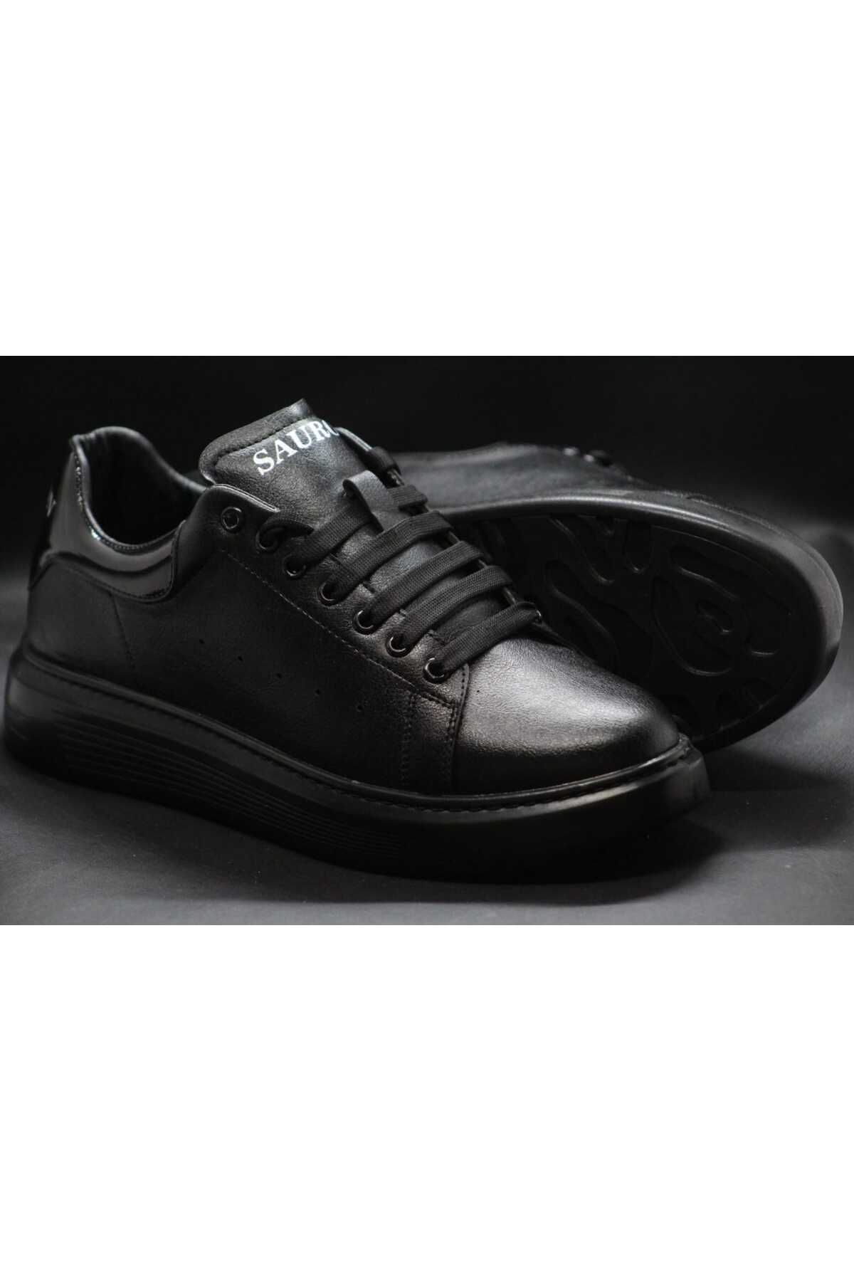 BAL ALTINÖKÇE Erkek Kalın Taban Siyah Günlük Sneaker Spor Ayakkabı