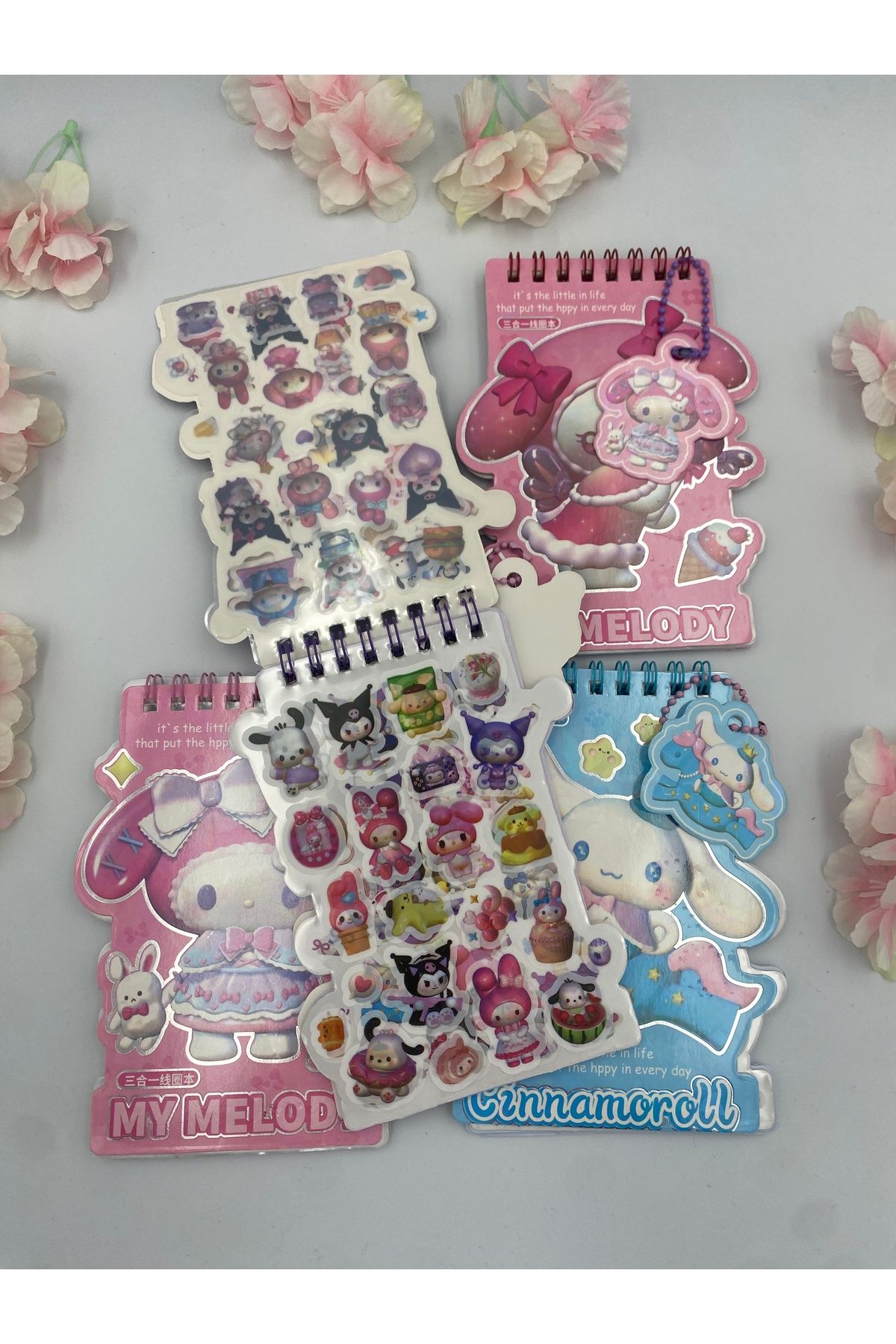 İnci-Sanrio Sticker and Notepad 1 Piece Kuromi Mymelody Cinamoroll 2