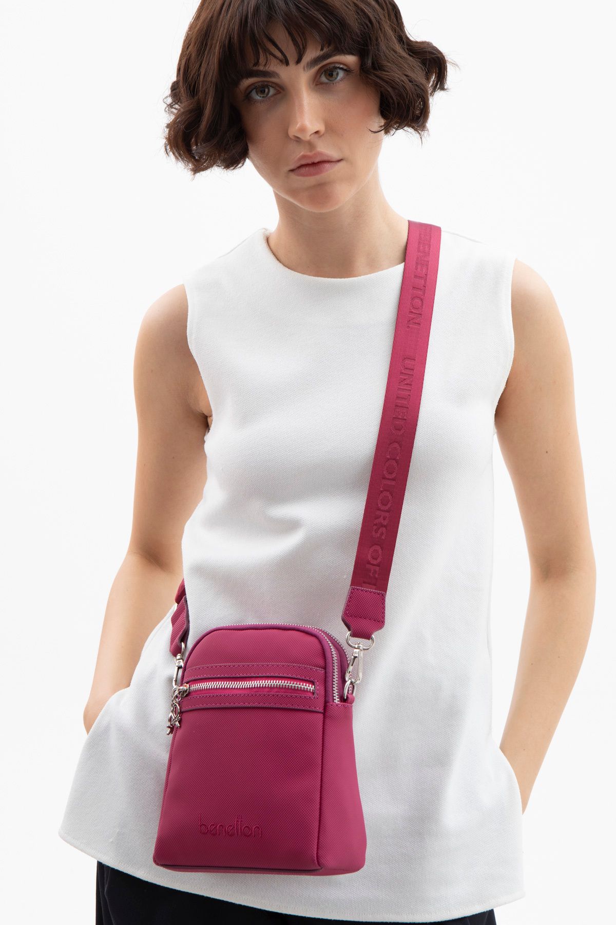 United Colors of Benetton-Beneton Women's Crossbody Bag - Plum Bnt1584 2