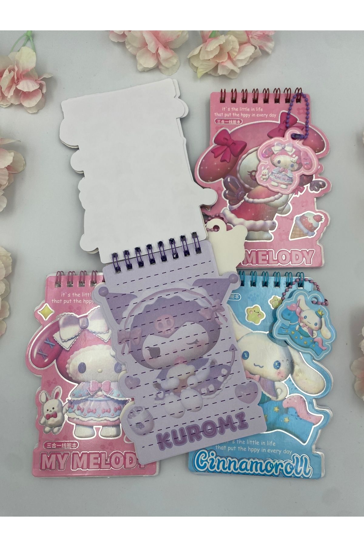 İnci-Sanrio Sticker and Notepad 1 Piece Kuromi Mymelody Cinamoroll 4