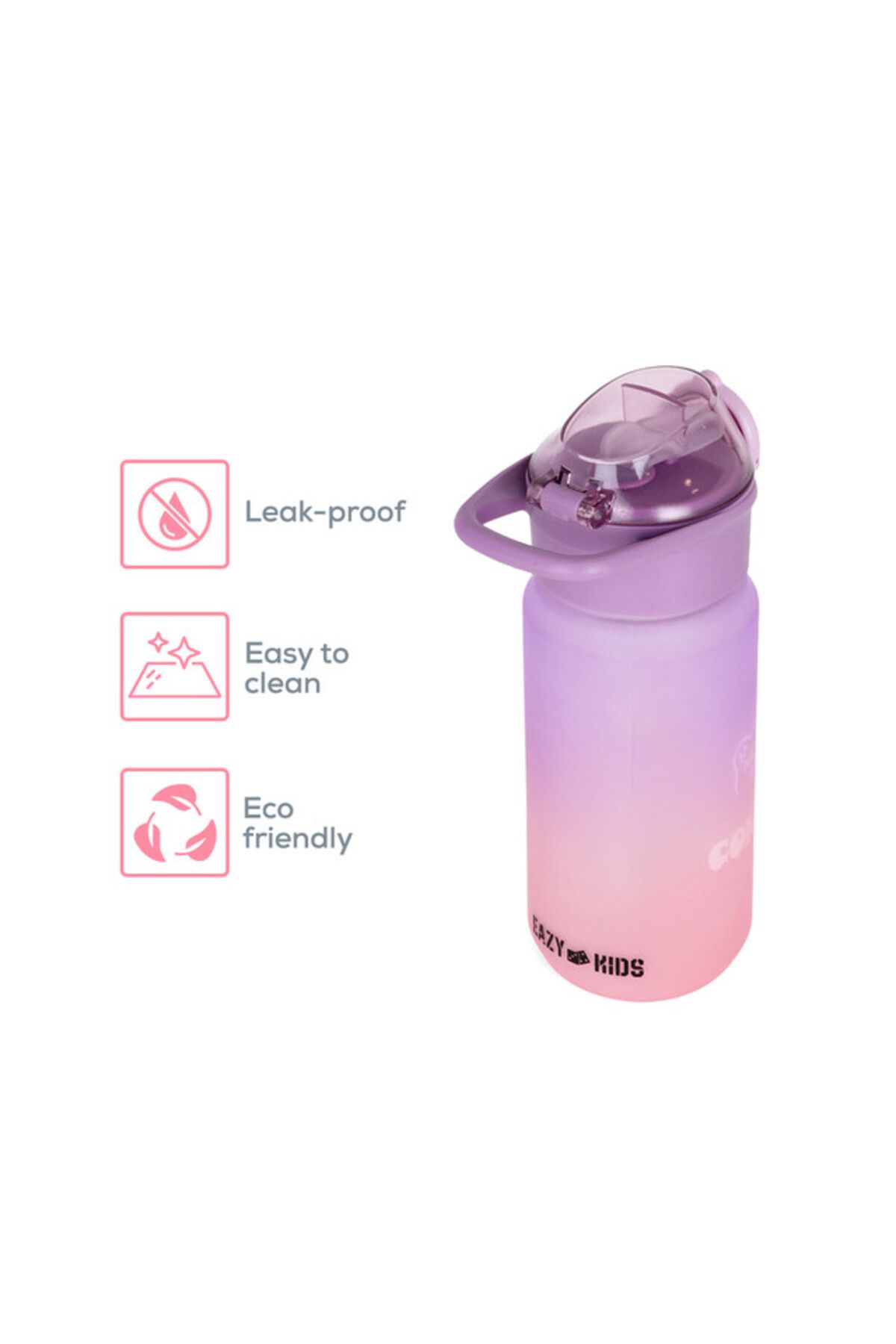 Eazy Kids-Water Bottle 500ml wt Handle - Purple 5