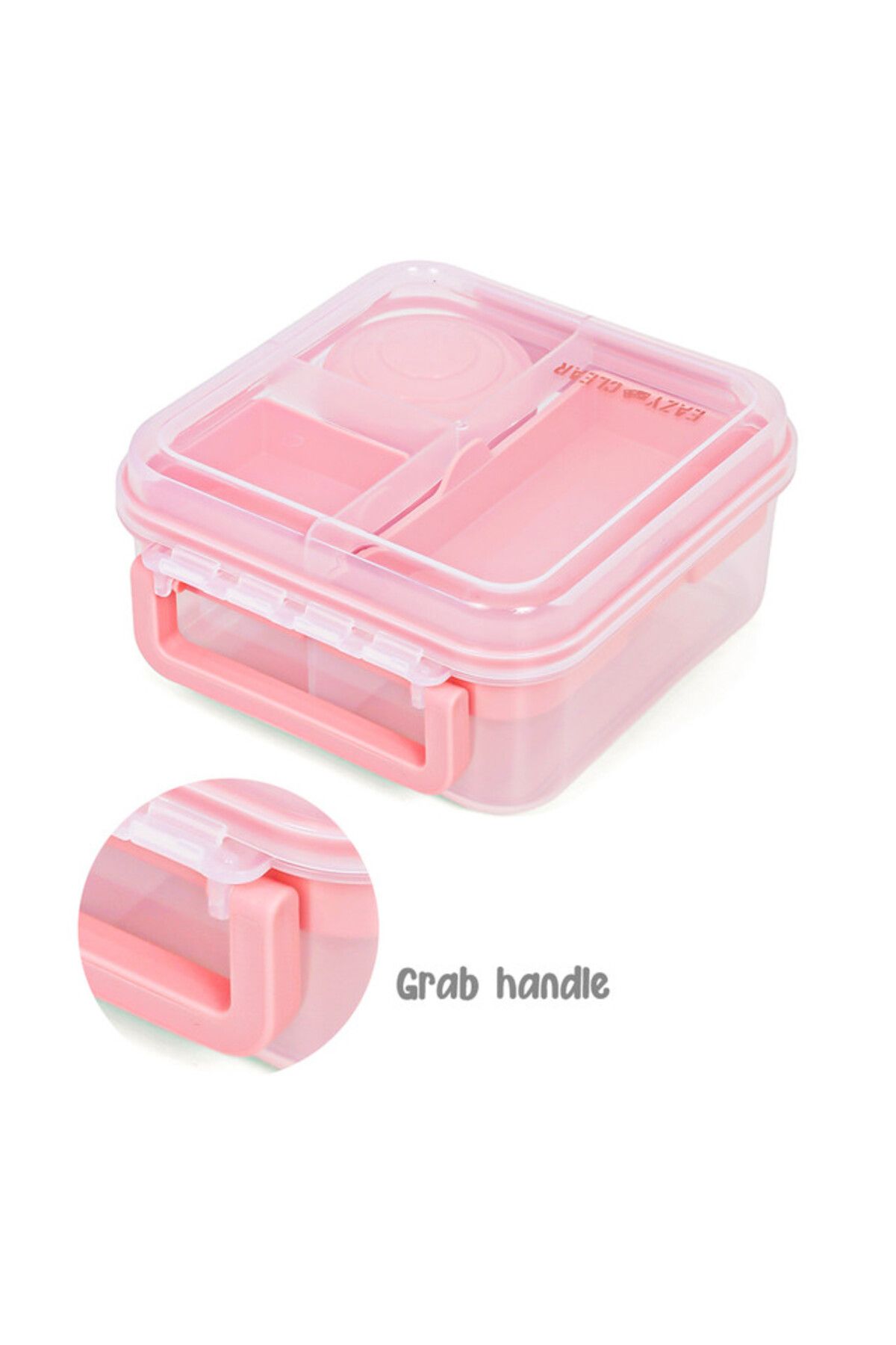 Eazy Kids-3/4/5 Compartment Convertible 1250ml Bento Lunch Box with 150ml Gravy Bowl - Pink 6