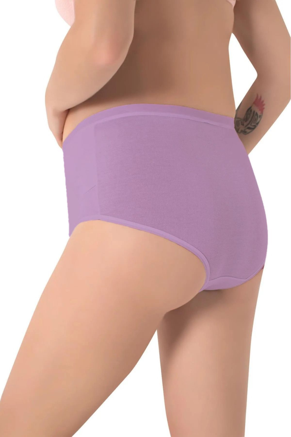 SAUNA SUIT-3-Pack Lilac Color High Waist Recovery 100% Cotton Maternity Maternity Panties Set 3