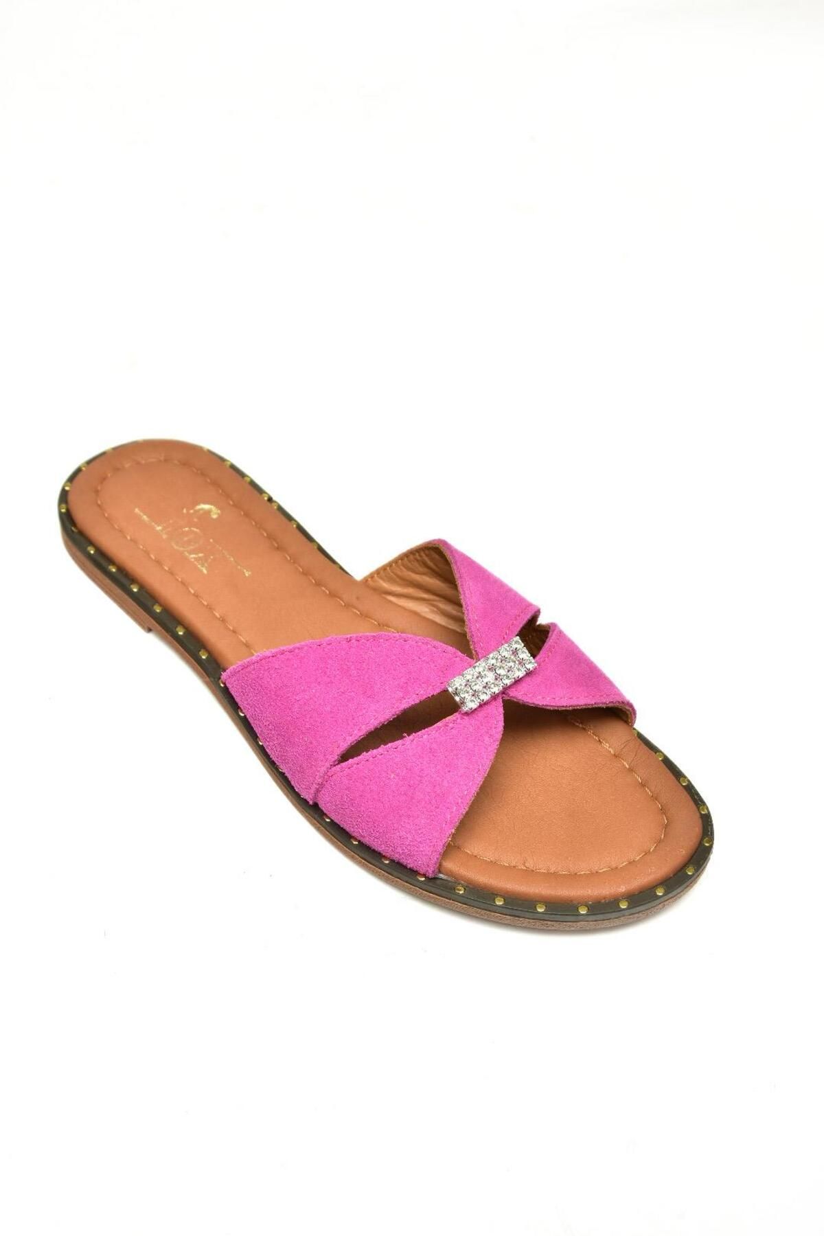 Fox Shoes-U 291290002   Fuchsia Suede Women's Slippers 5