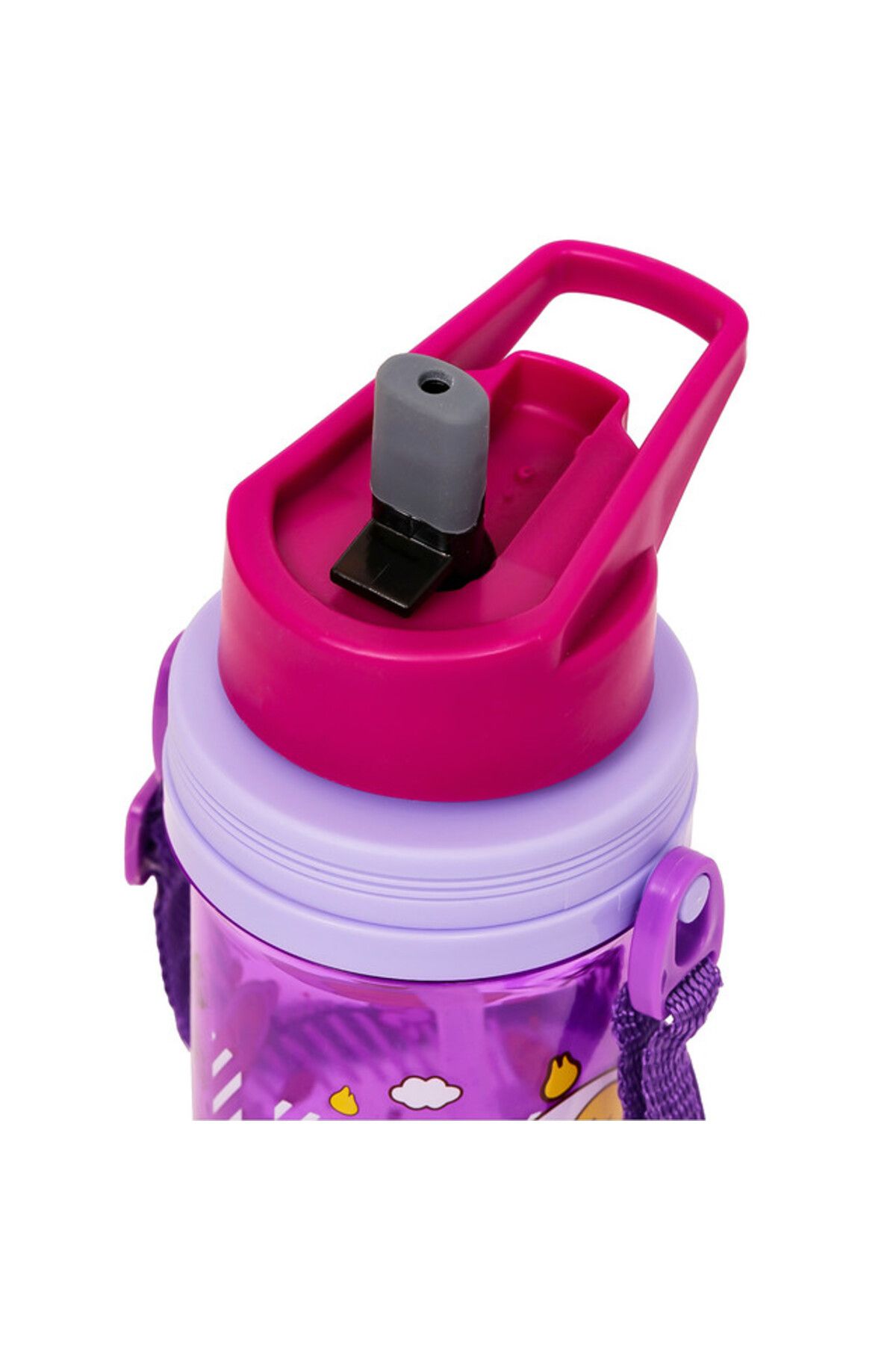 Eazy Kids-Water Bottle 500ml wt Straw - Purple 4