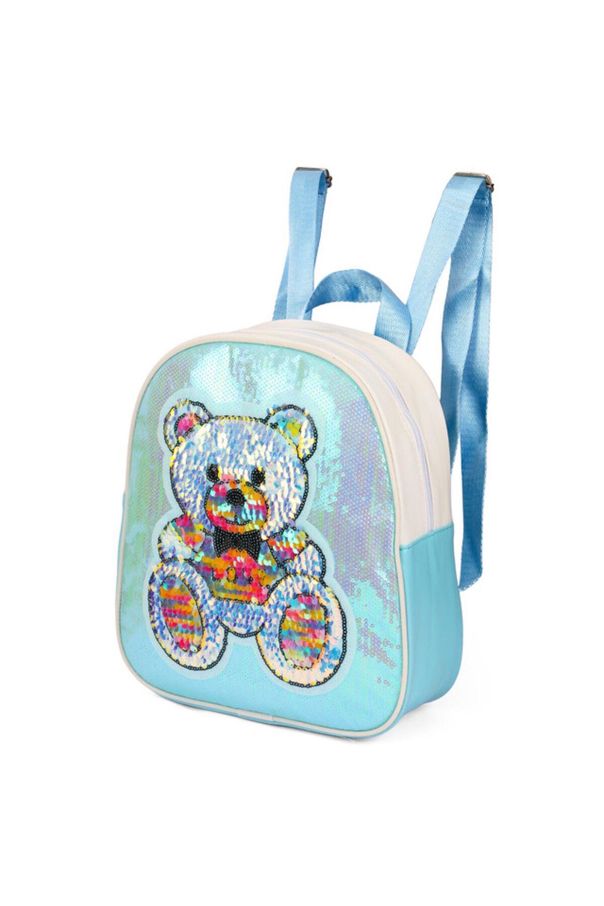 Eazy Kids-- Sequin School Backpack - Teddy Green 3