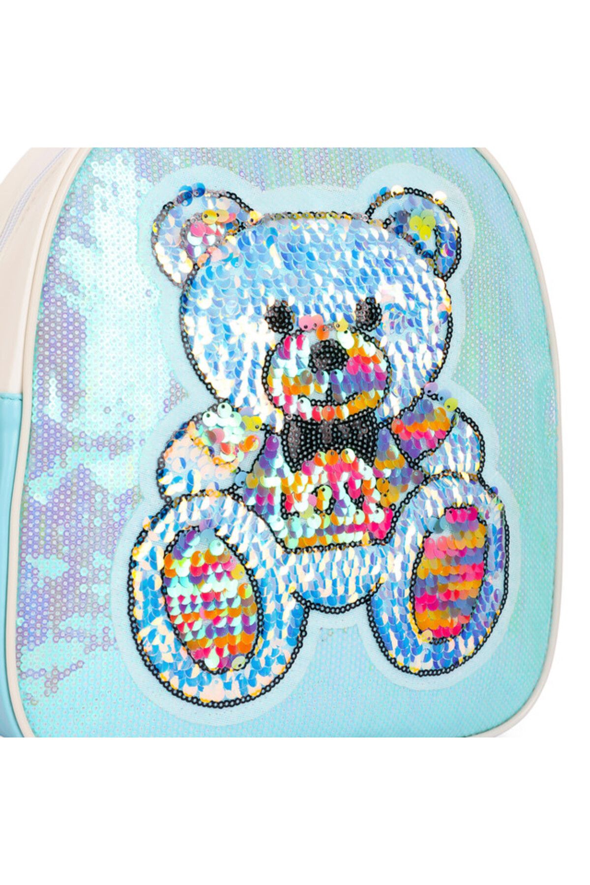 Eazy Kids-- Sequin School Backpack - Teddy Green 4