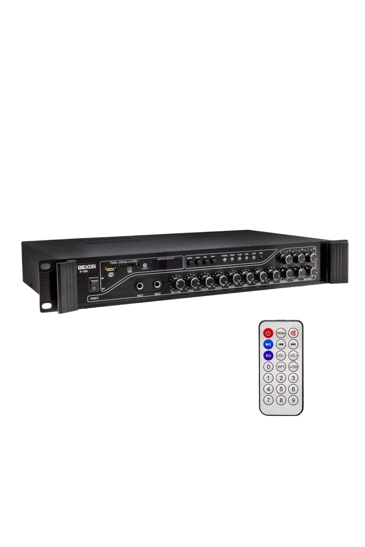 KTYRA52-Dexun D-230 250W 3-Zon Amplifier - USB-BT 4/16-70-100V With Hati Transformer (4434) 1