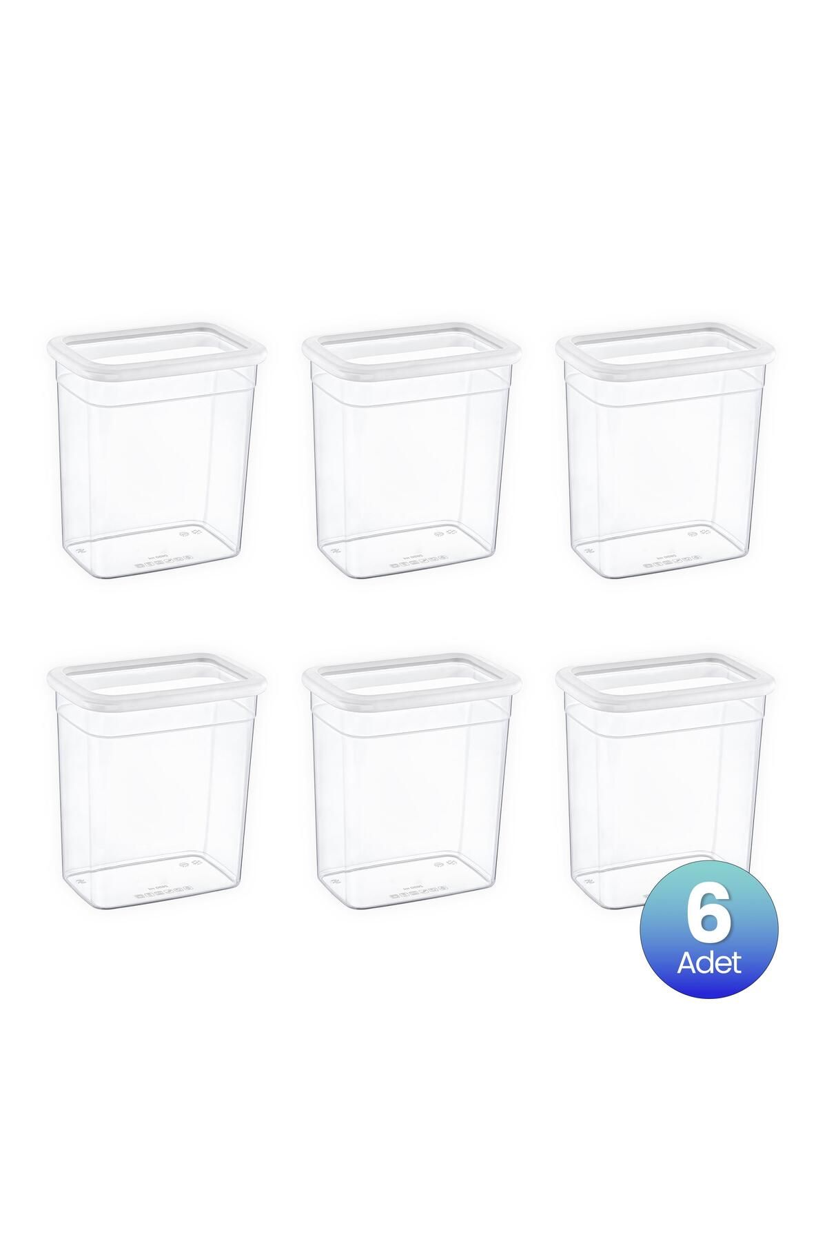 Smartware-Set of 6 White Storage - Skali Rectangular, 2350 ml 5