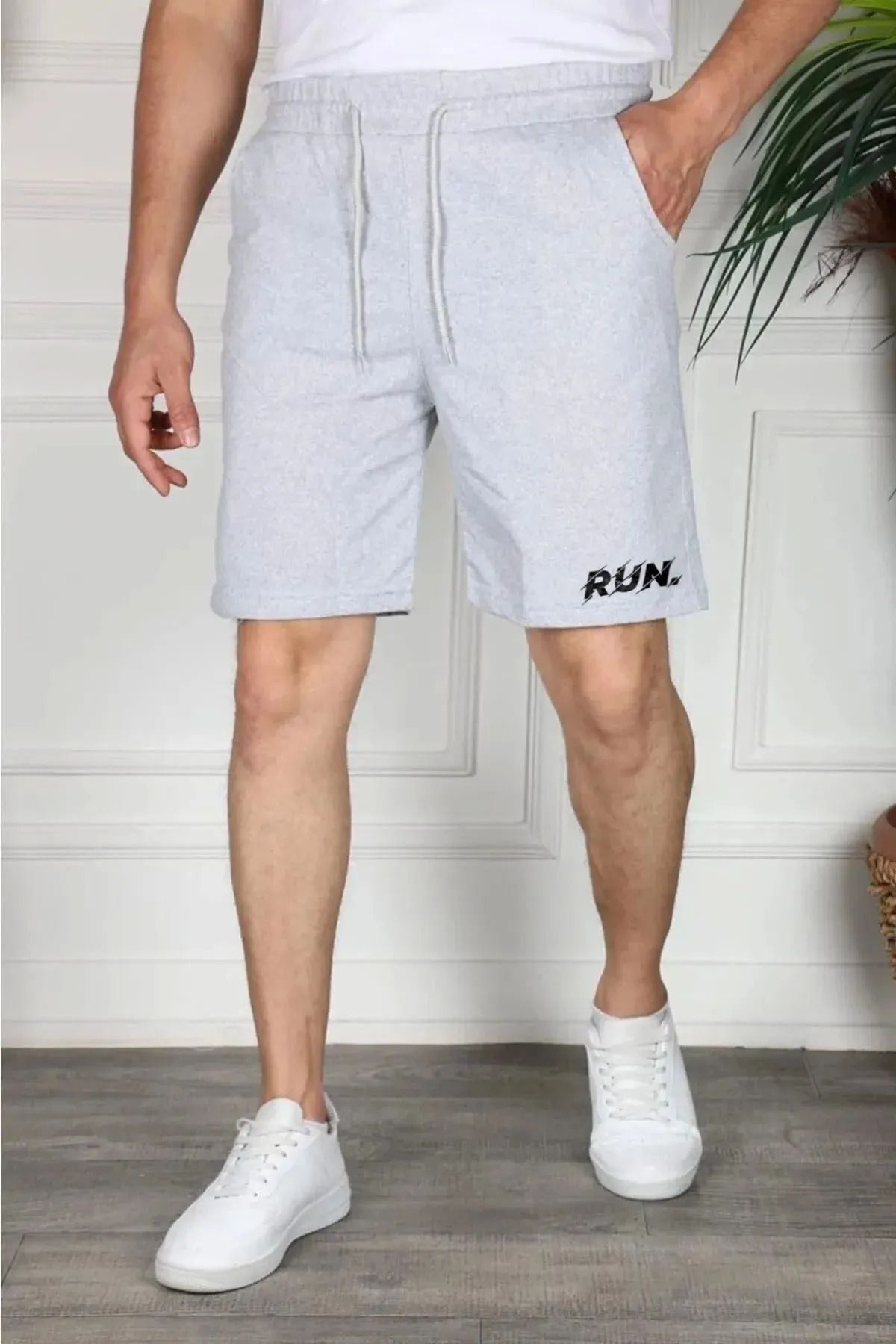 pandy-Unisex Run Printed Basic Shorts 1