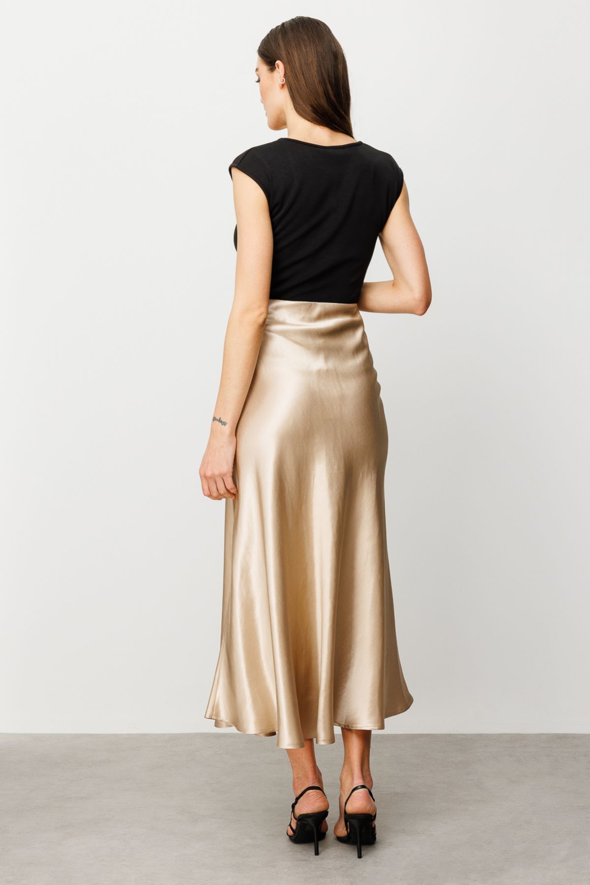 Ekol-Long Satin Skirt 6