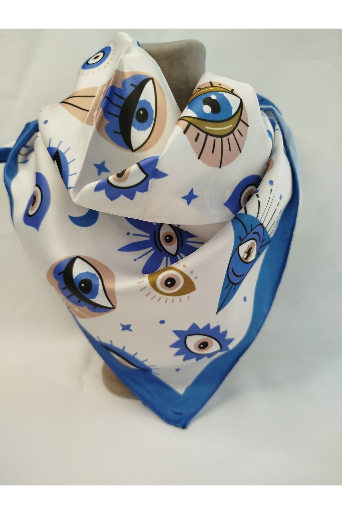 Meys Jewellery 50 x 50 cm Göz Desenli Fular Bandana