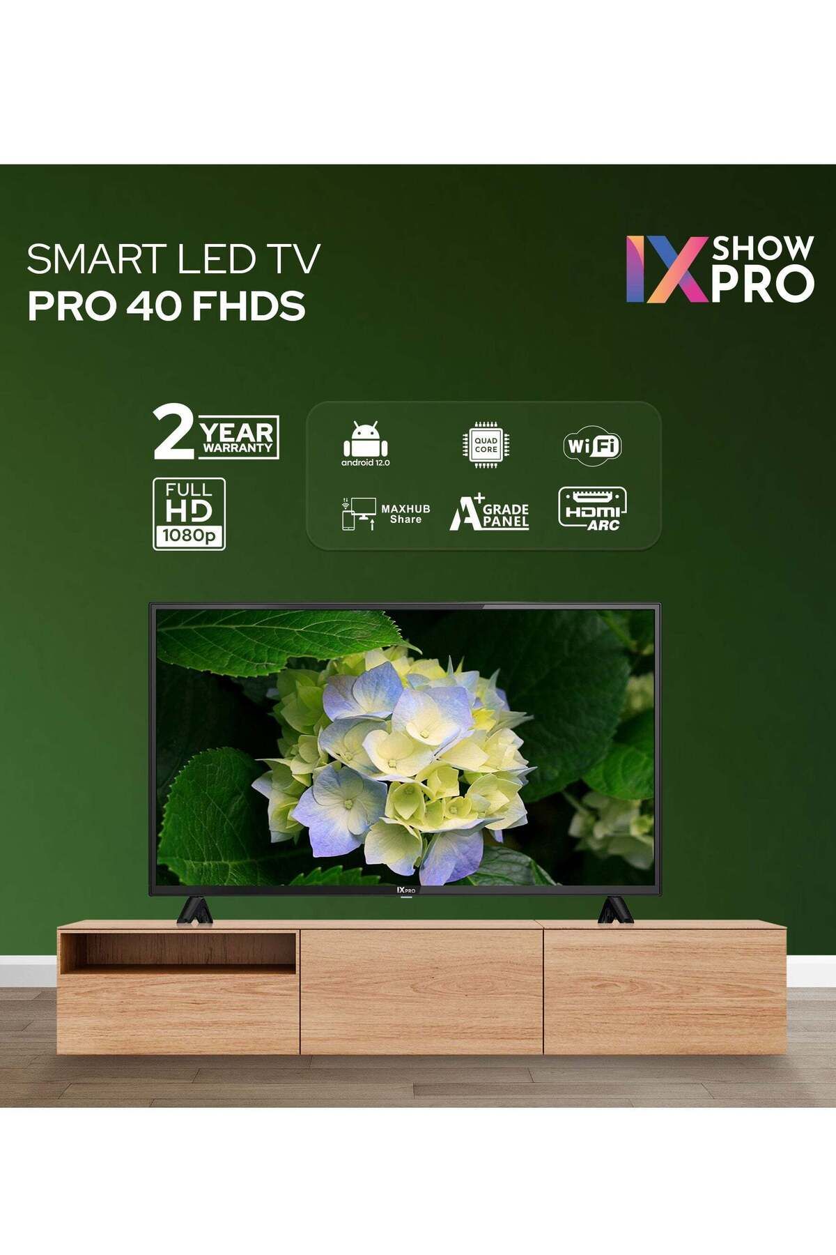IXPRO-40 Inch FHD Smart TV-Frame Less Design Mirror Cast And E-Share, HDMI\USB\ Wi-Fi,Netflix, YouTube 3