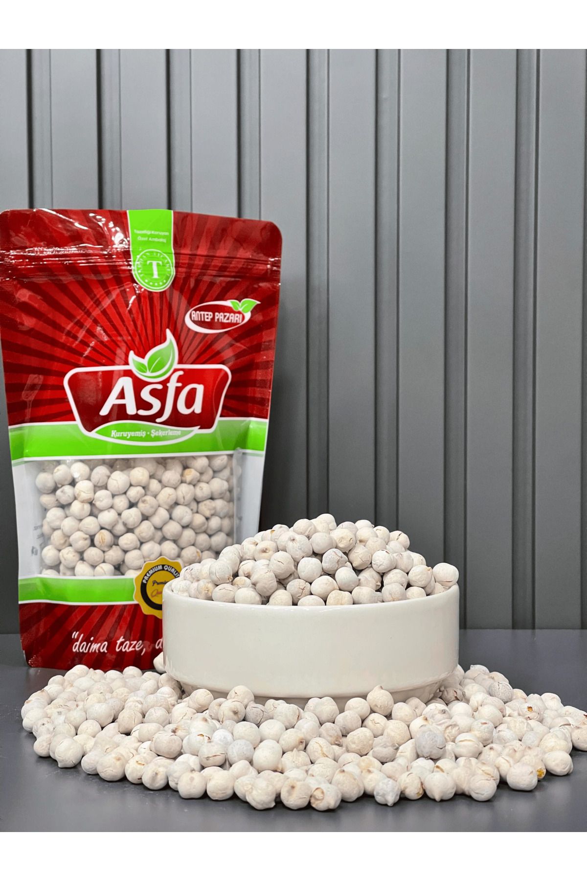 Asfa Kuruyemiş Şekerleme Beyaz Leblebi - 1. Kalite - 1 KG