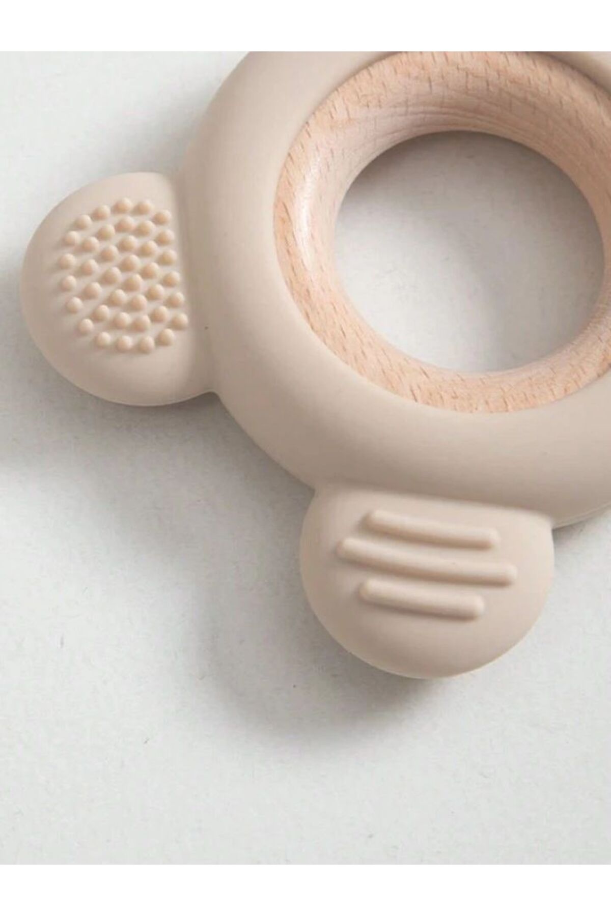 Elias Baby Bebek Diş Kaşıyıcı Slikon ve Ahşap Diş Kaşıyıcı Oyuncağı fotoğrafı 3 (önizleme)