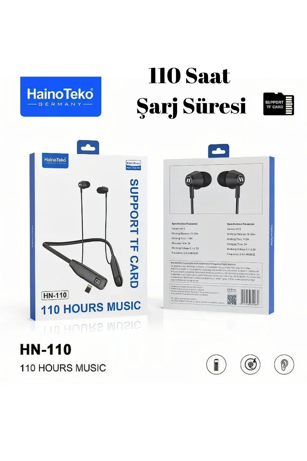 Bella Haino Teko Anc-10 Dokunmatik Ekranlı Boyun Bandı Bluetooth Kulaklık Oled Ekran