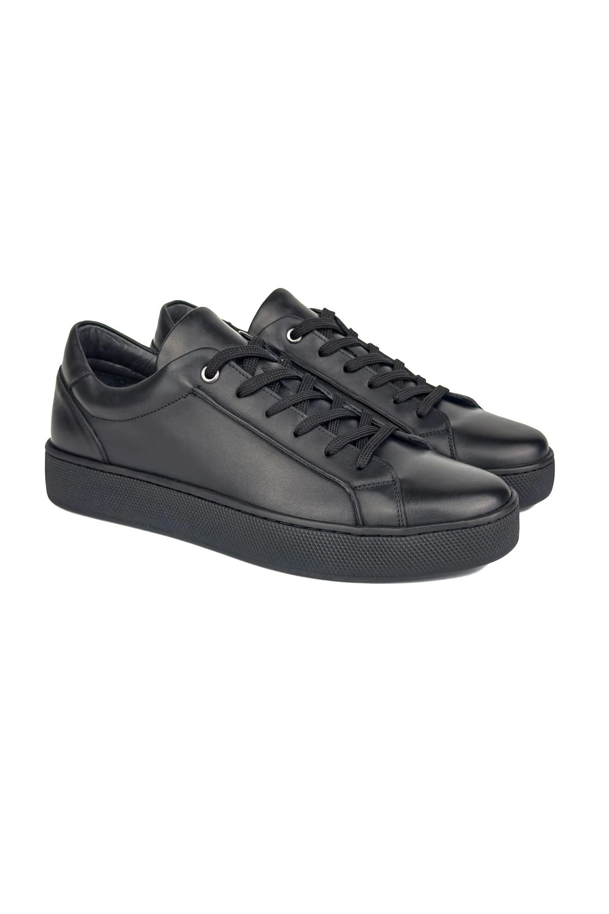 shoecide-Sedona Black Genuine Leather Sneaker Men's Sports Shoes 2