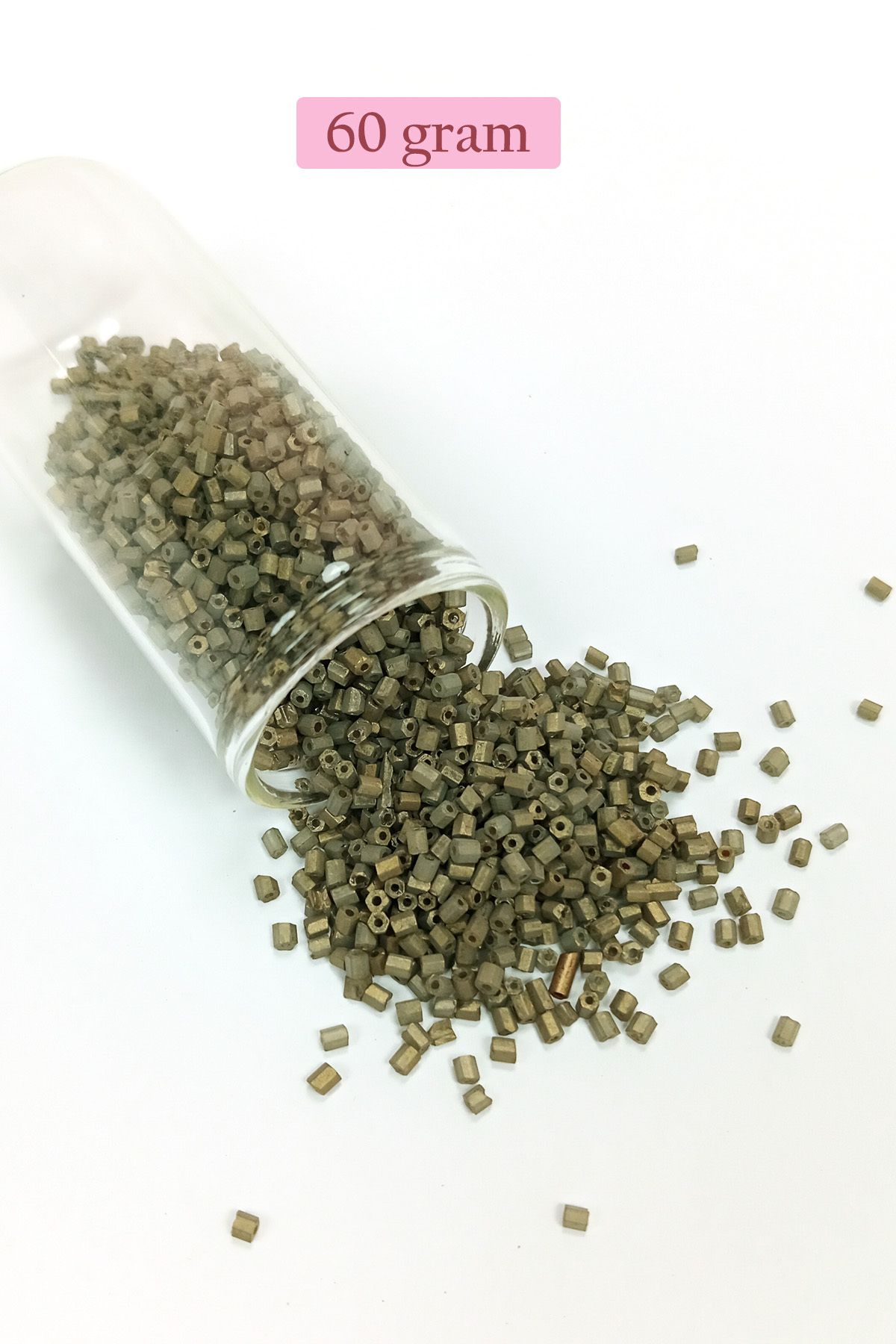 Mu Art Kesme Cam Boncuk 2Mm - 60 Gram - Mat Asker Yeşili - Bnc365