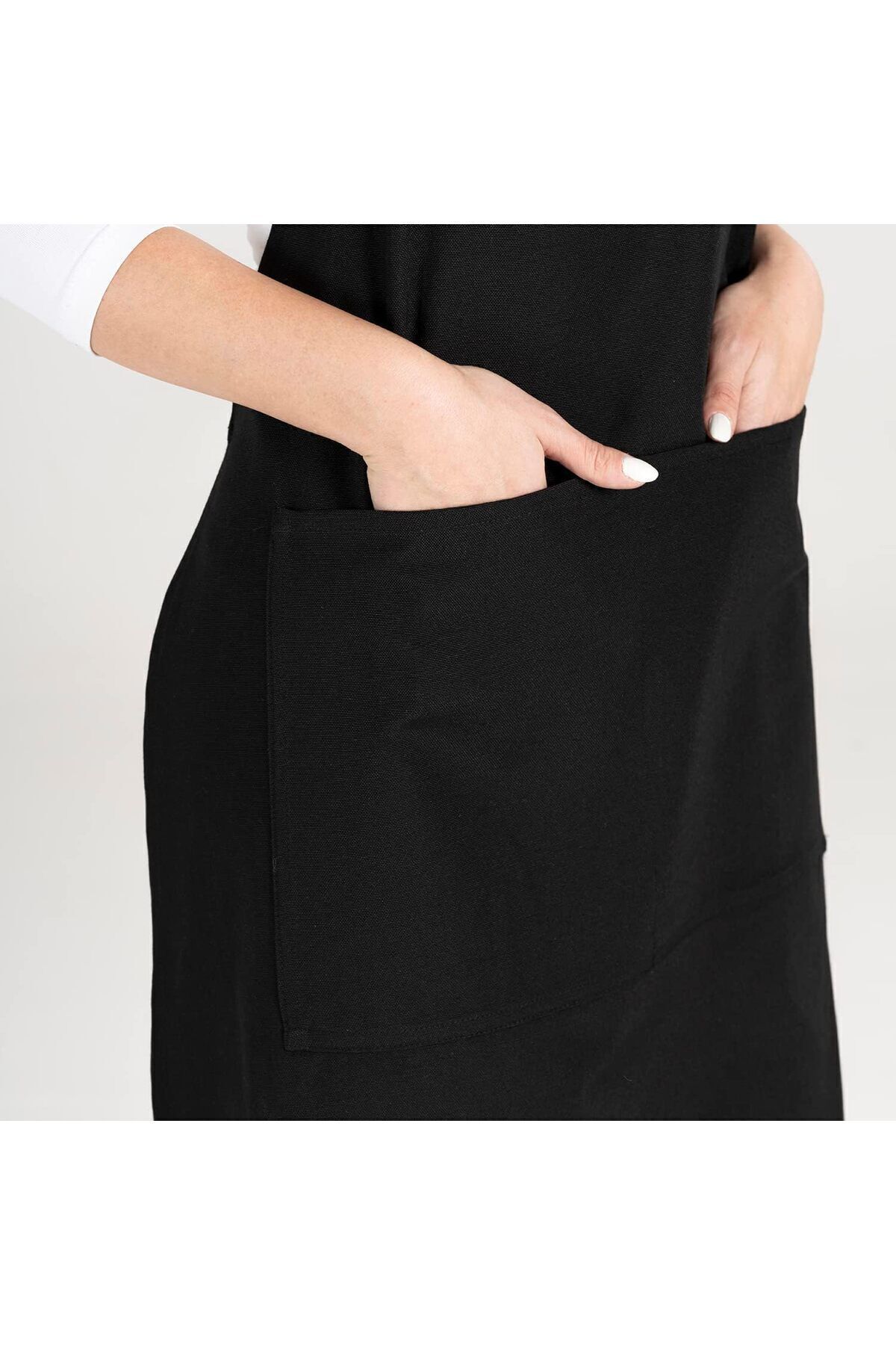 TOSHE-Kitchen Apron Waterproof Chef Apron with 2 Wide Pockets Barista Apron Apron 7