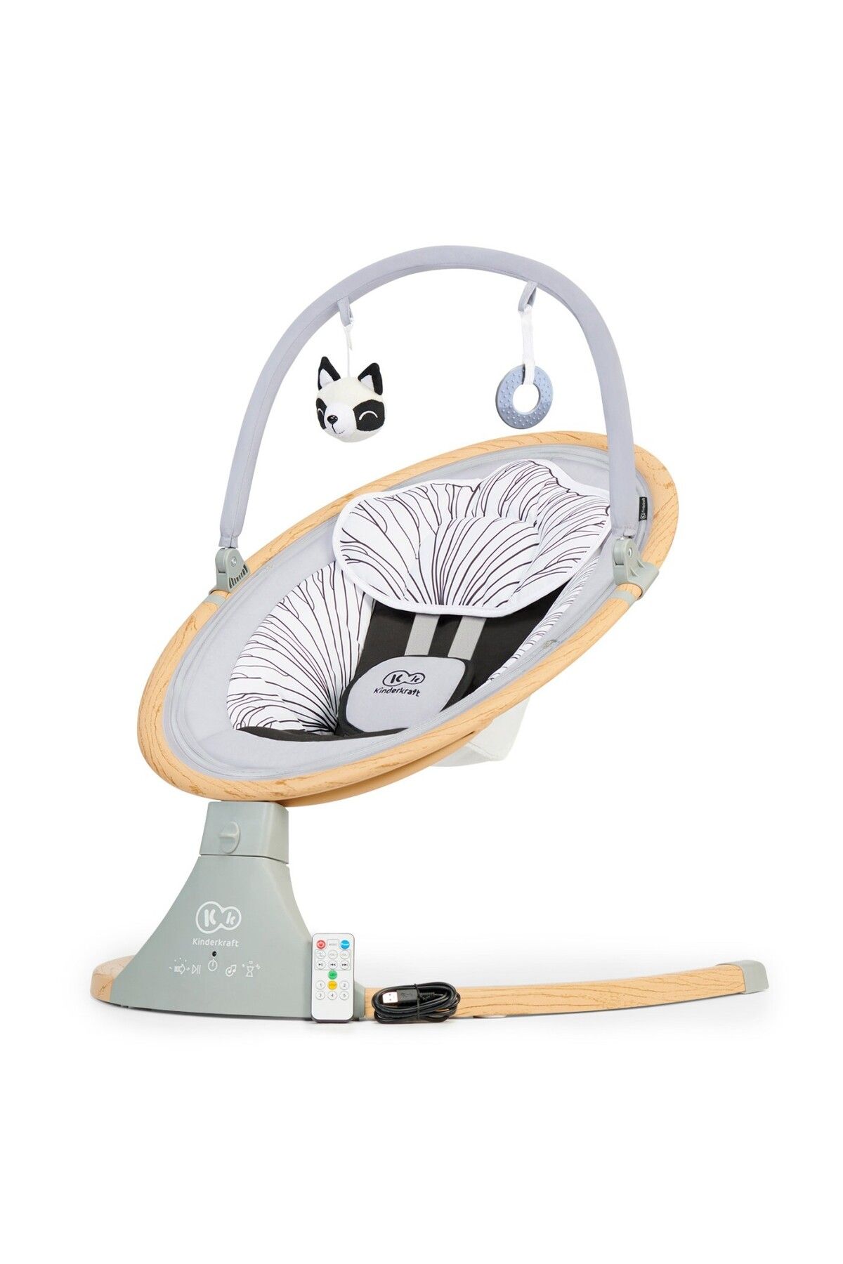 Kinderkraft Leagan Electric 2 În 1 Kinderkraft Lumi, Gri - One Size