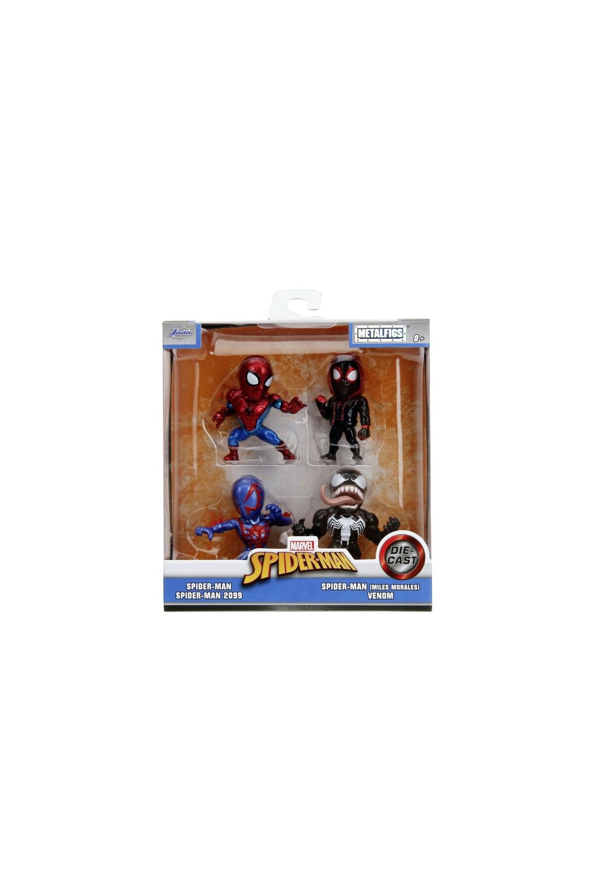 Simba-JADA MARVEL SPIDER MAN SET 4 FIGURINE METALICE 6.5CM 1