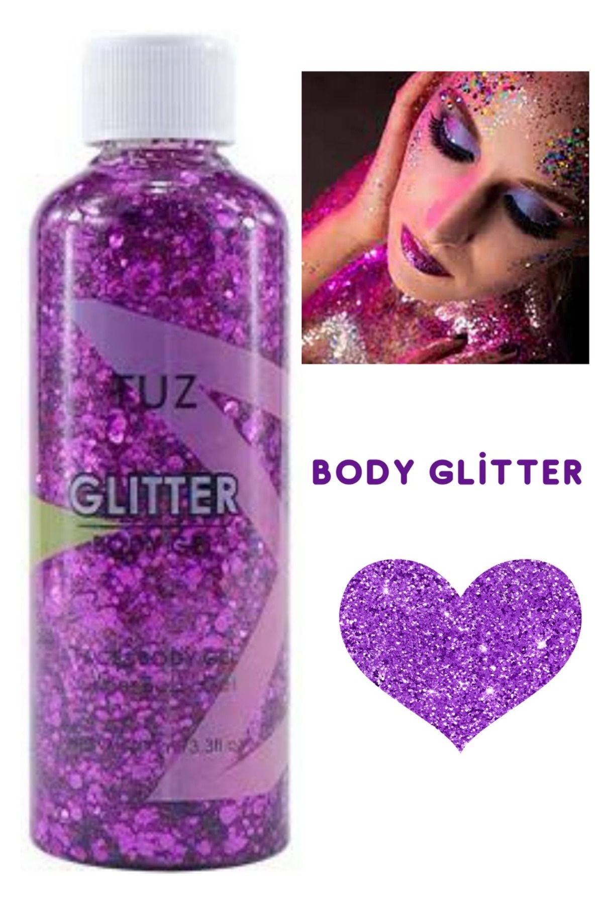 TUZ Yüz Ve Vücut Simi Body Glitter Gel 100 ml