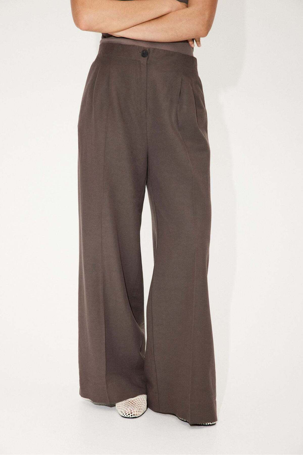 H&M-Wide linen-blend trousers 1