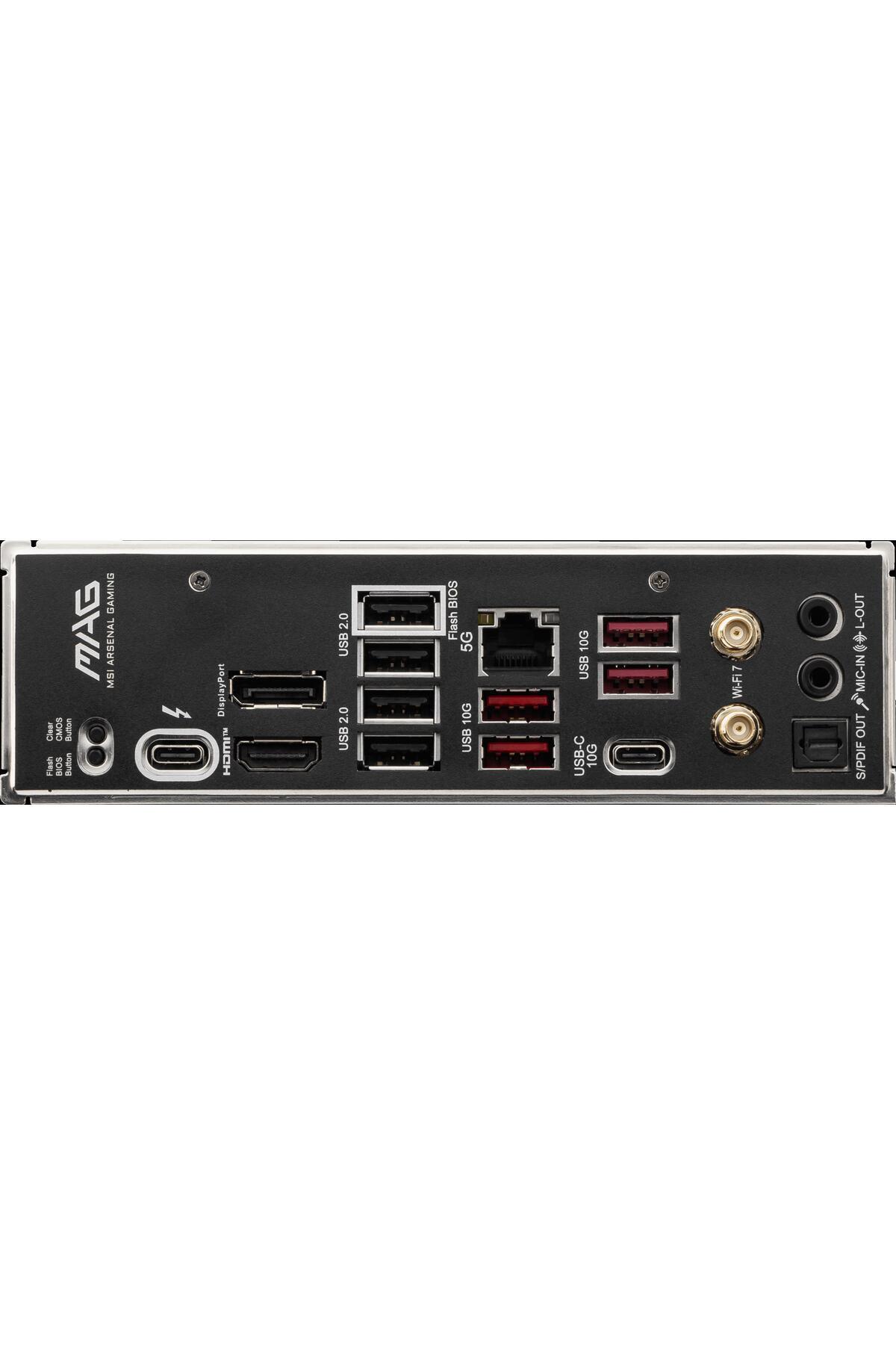 Hızlı Stok-Msi Mag B860 Tomahawk - Ddr5 9200Mhz(Oc) 5g Lan Wifi 7 Atx - 3Xm.2 2X Tb4 HDMI Display 2