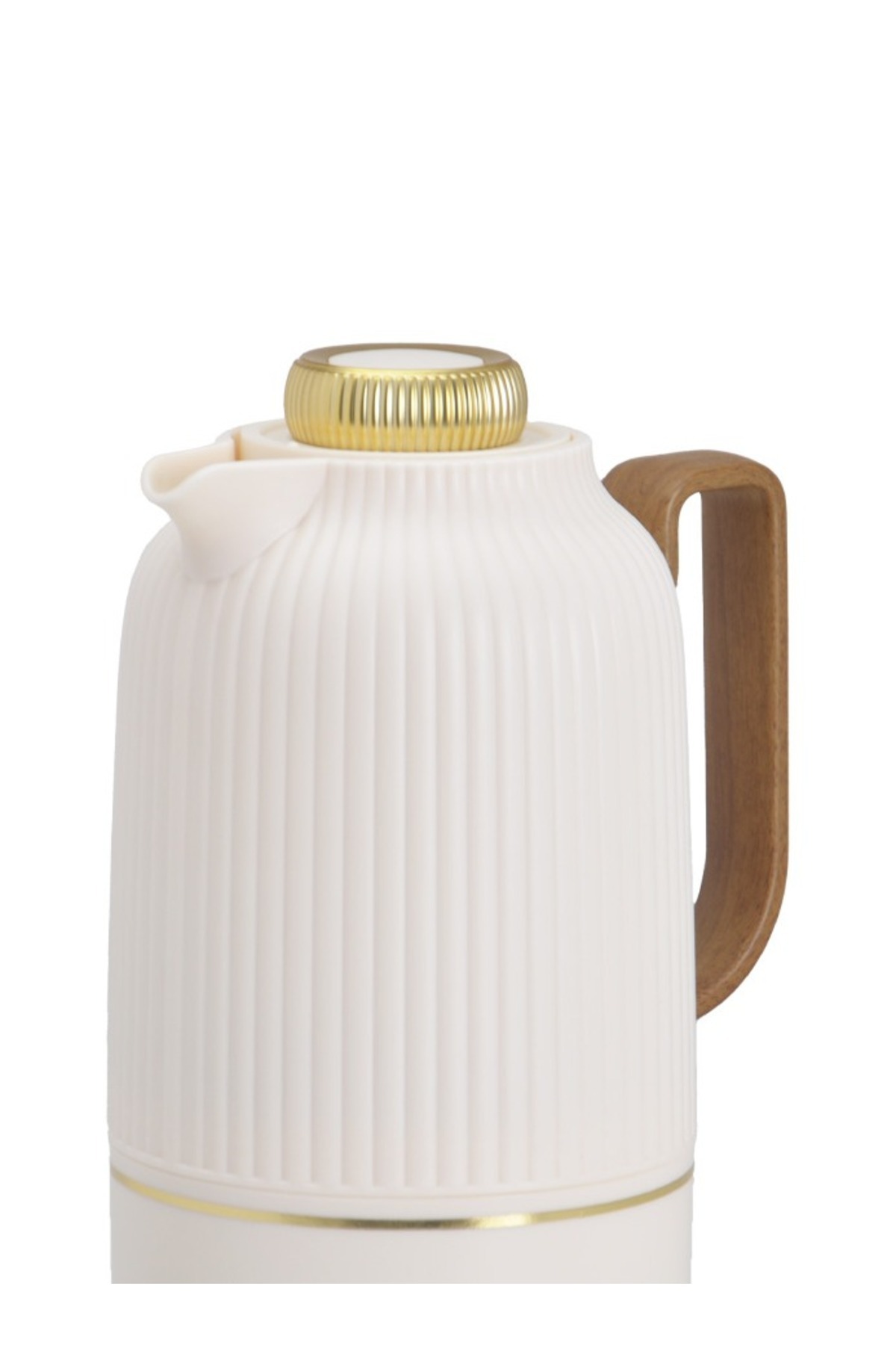 Badraig-2-Piece Coffee And Tea Vacuum Flask Off White/Gold 1 Liter 3