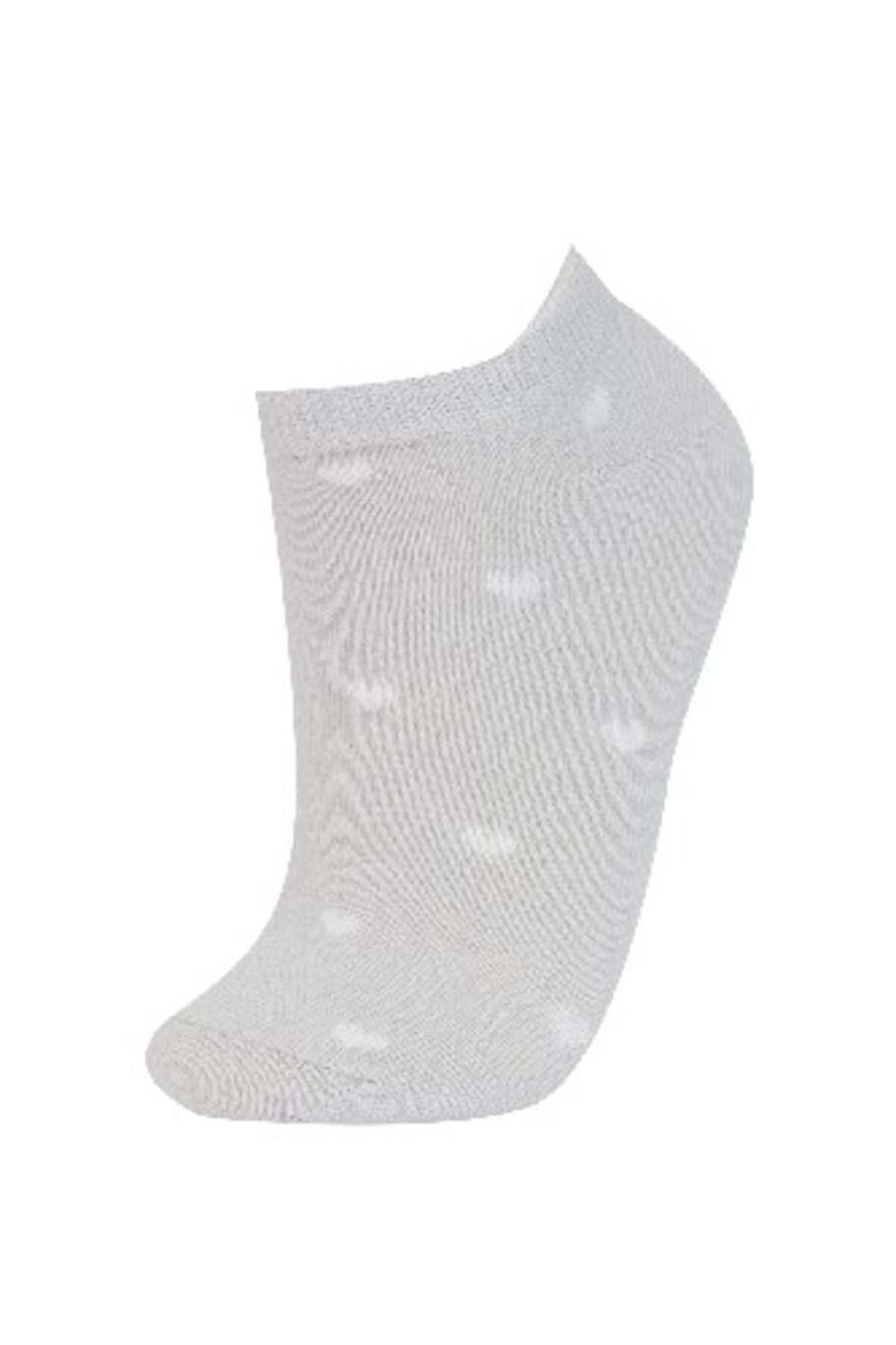 DeFacto-3-teilige Baumwoll-Booties-Socken für Damen mit Herzmotiv E2134axns 3