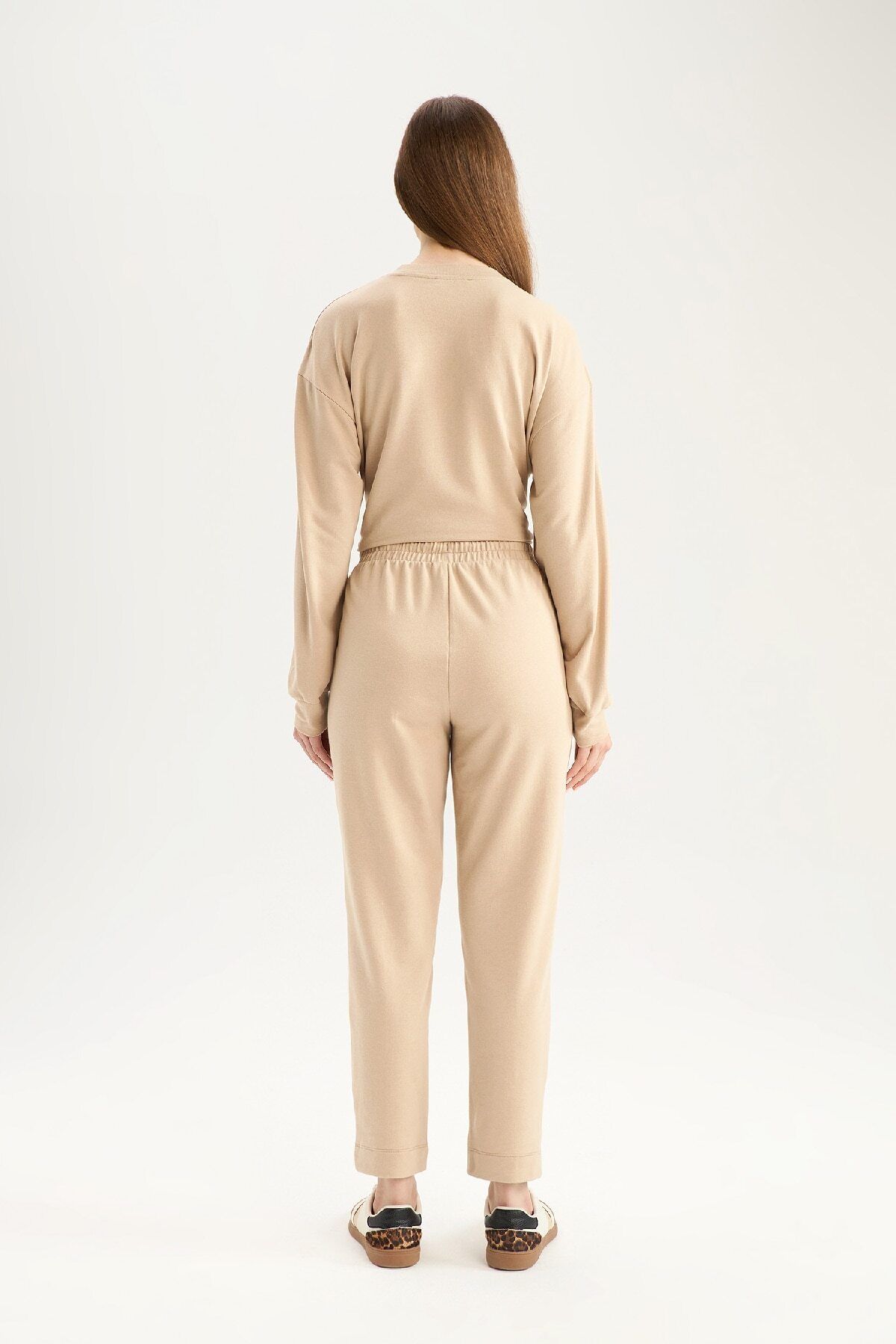 DeFacto-Harem Basic Plain Sweatshirt and Pants Set - D9363Ax25Sp 6