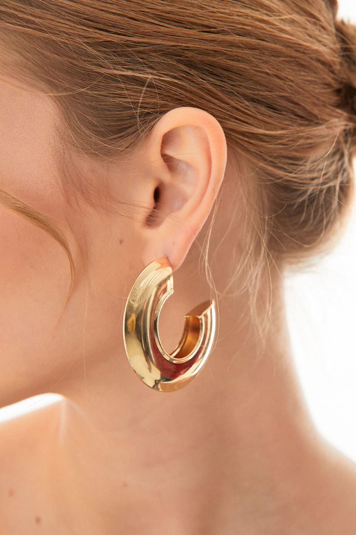 Fulla Moda-Half Hoop Earrings 3